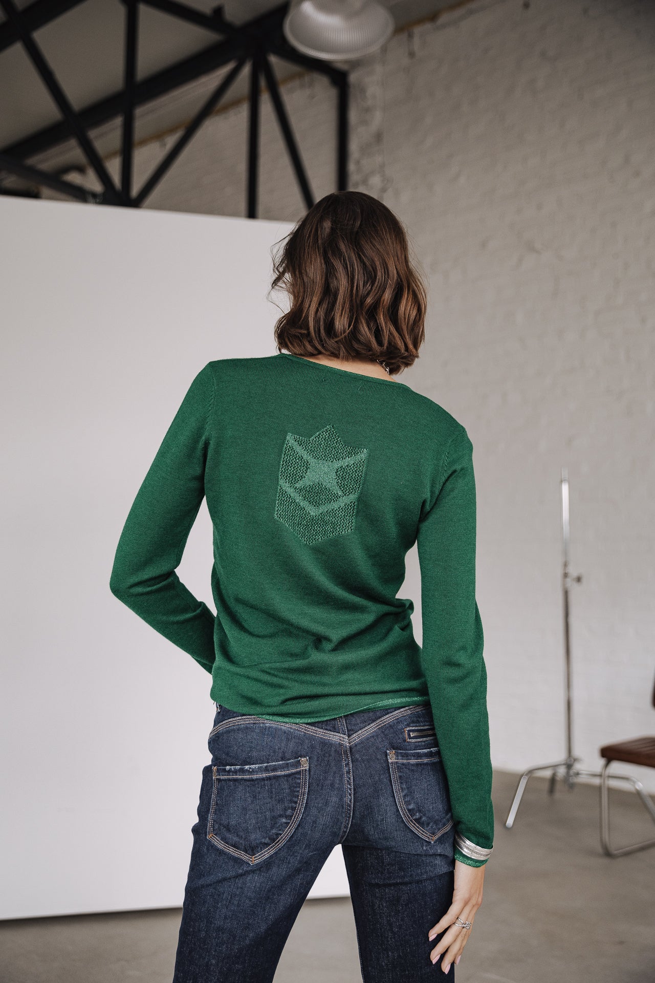 Pull ajusté Woman Lorelia pine green | Freeman T. Porter