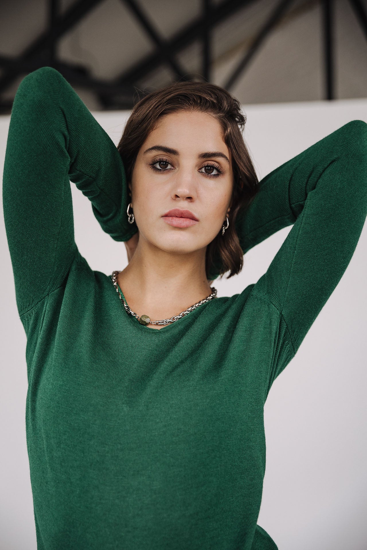 Pull ajusté Woman Lorelia pine green | Freeman T. Porter
