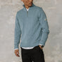 Pull col montant zippé Homme Franky Kiruna blue melange | Freeman T. Porter