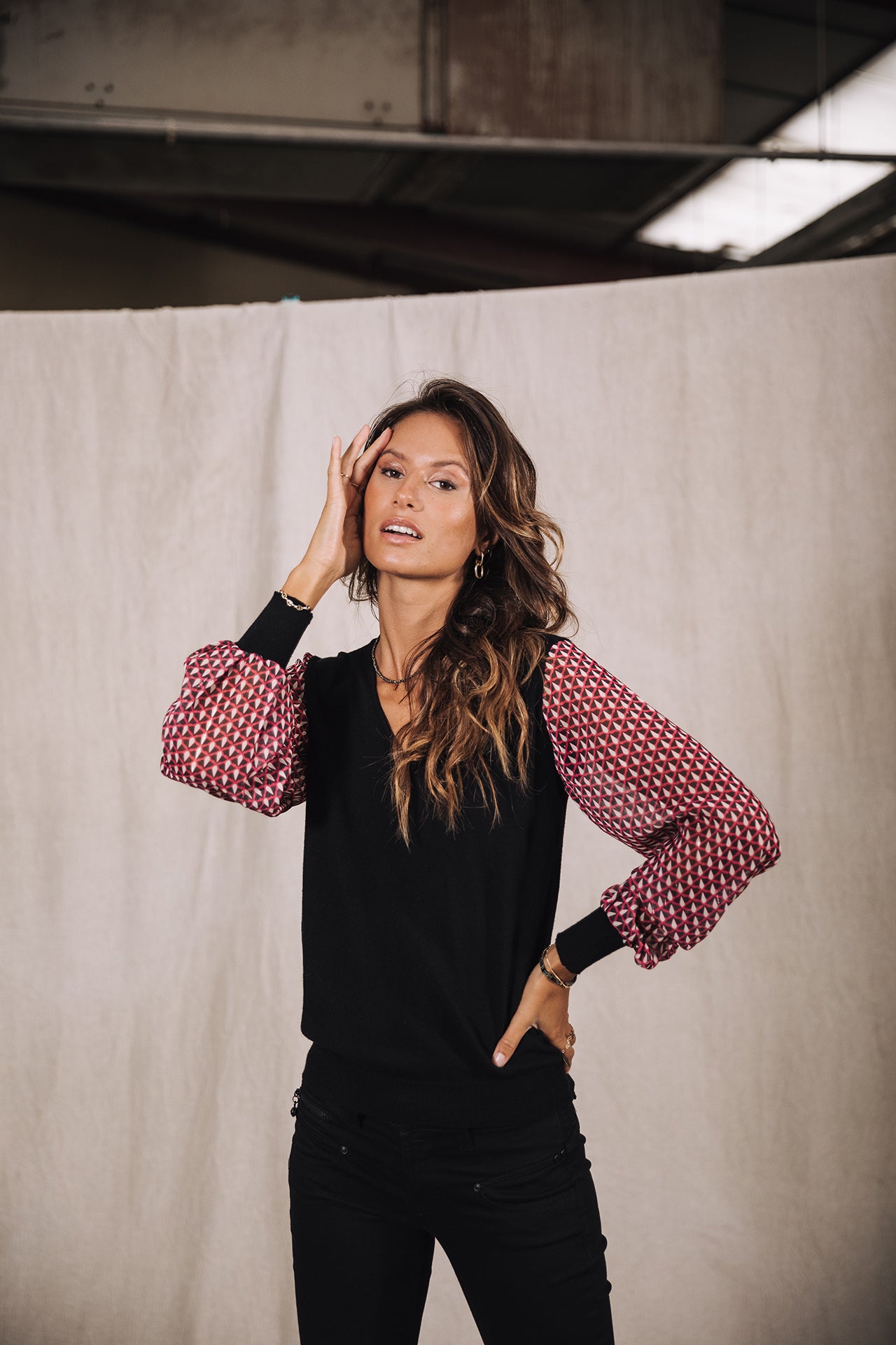 Pull ajusté Woman Laonie Peak black | Freeman T. Porter