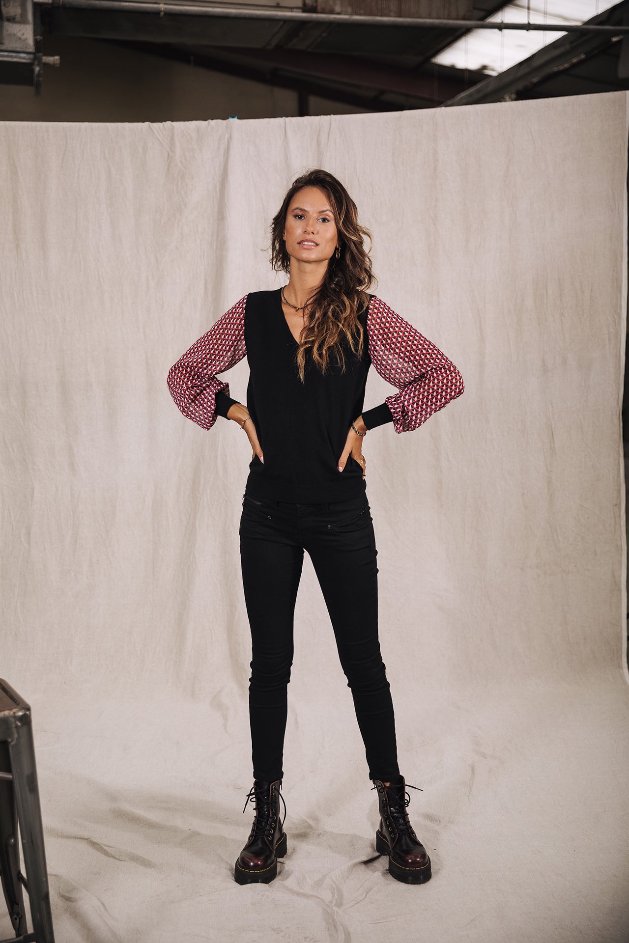 Pull ajusté Woman Laonie Peak black | Freeman T. Porter