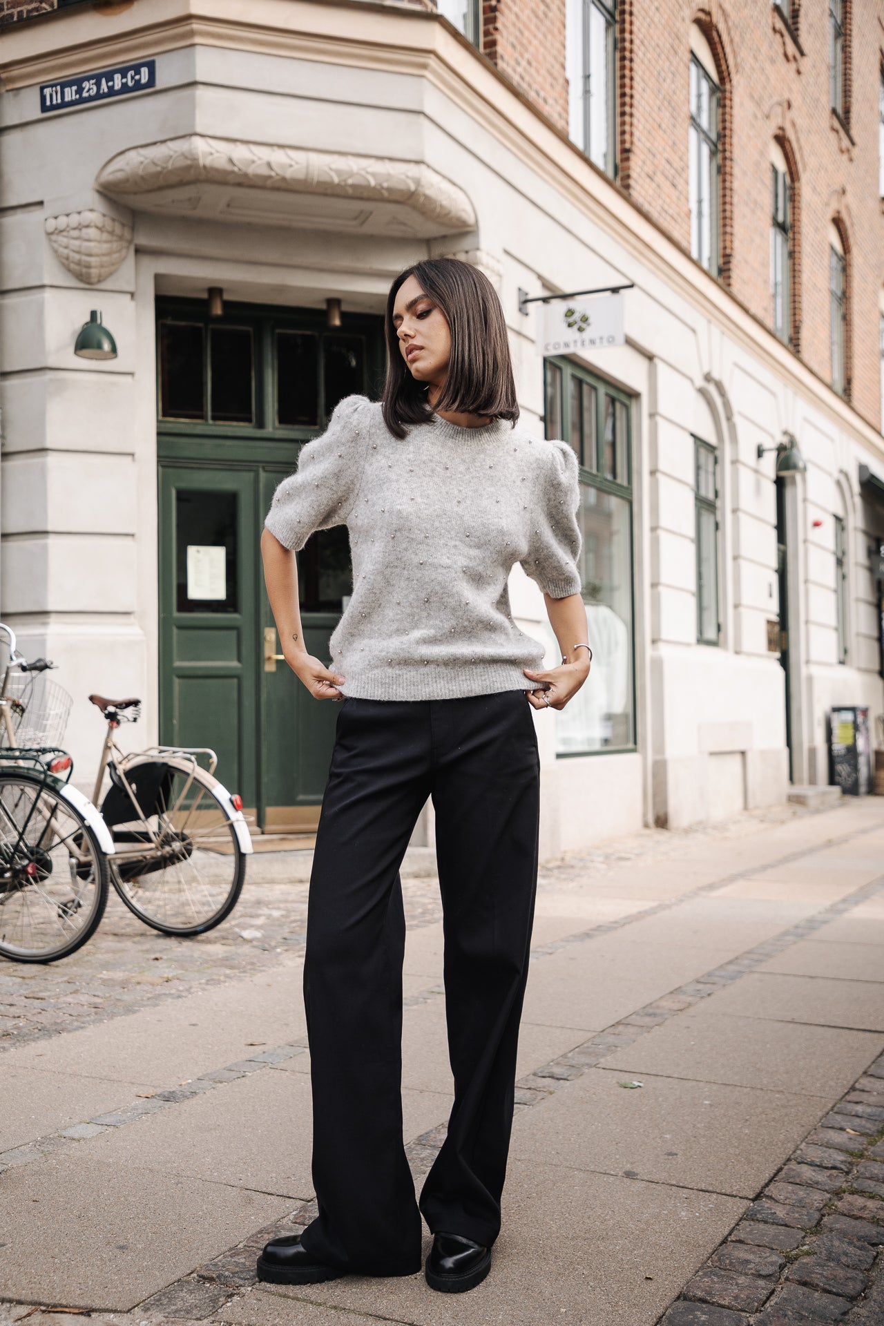 Pull manches ballon Femme Pearly grey | Freeman T. Porter