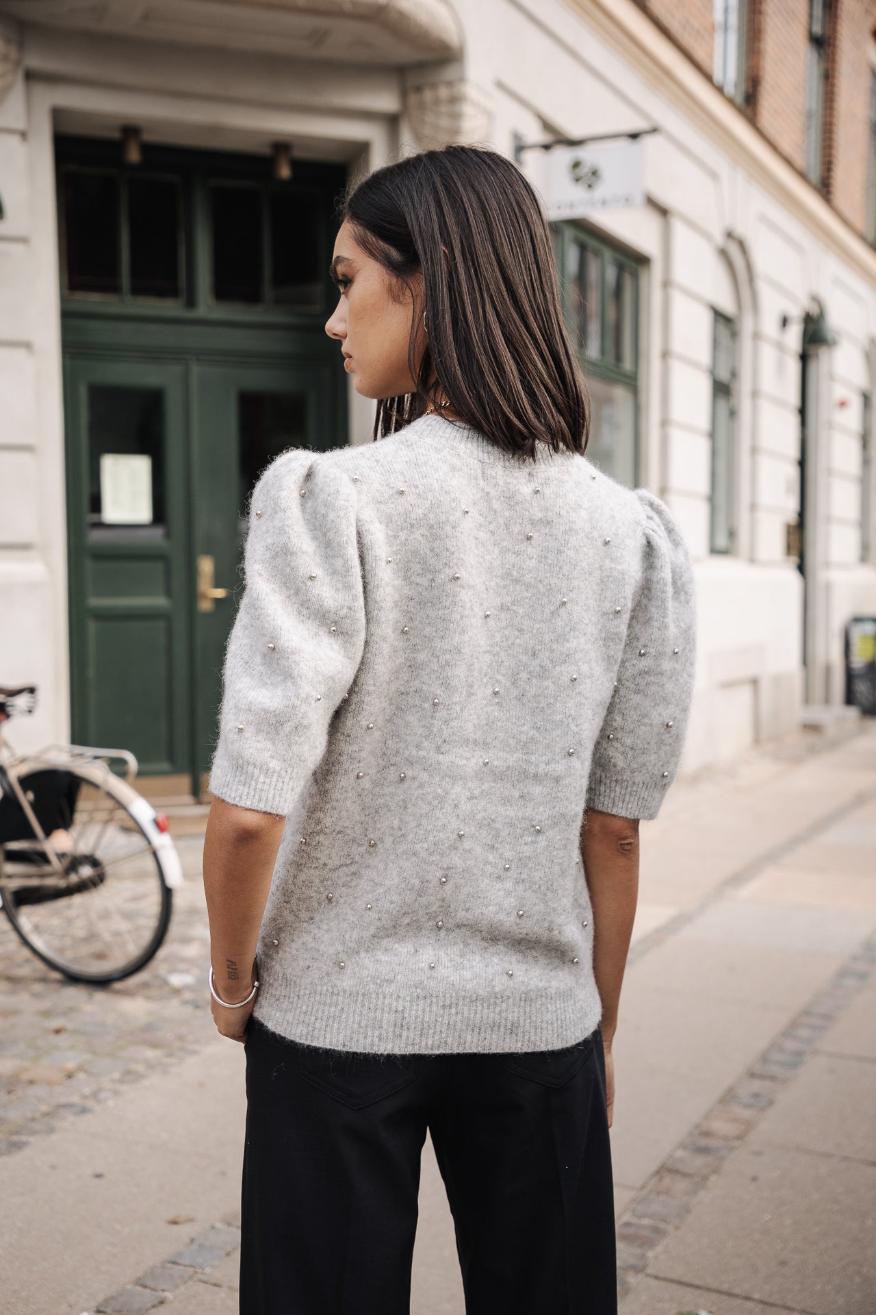Pull manches ballon Femme Pearly grey | Freeman T. Porter