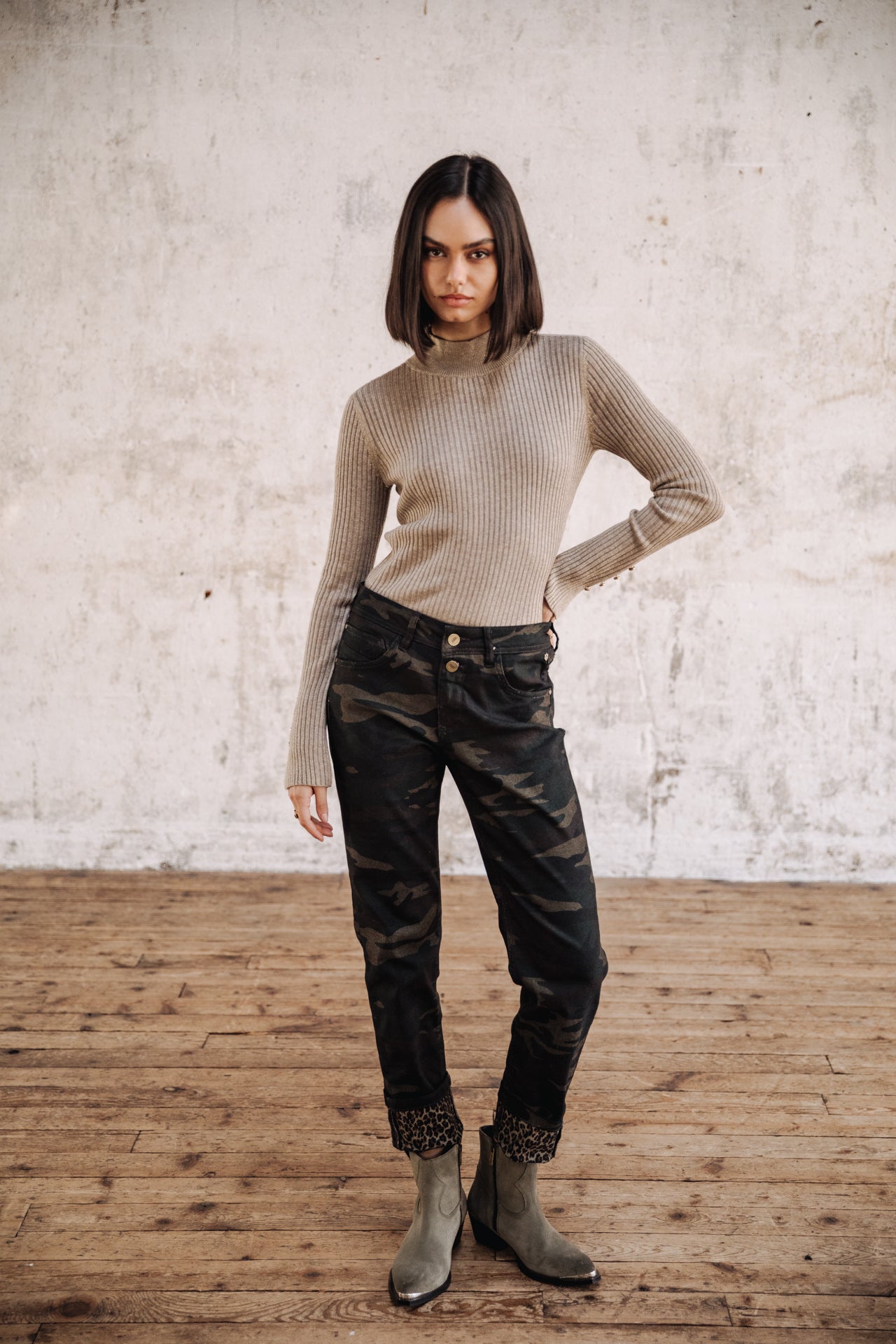 Pull col montant Femme Pryma gold | Freeman T. Porter
