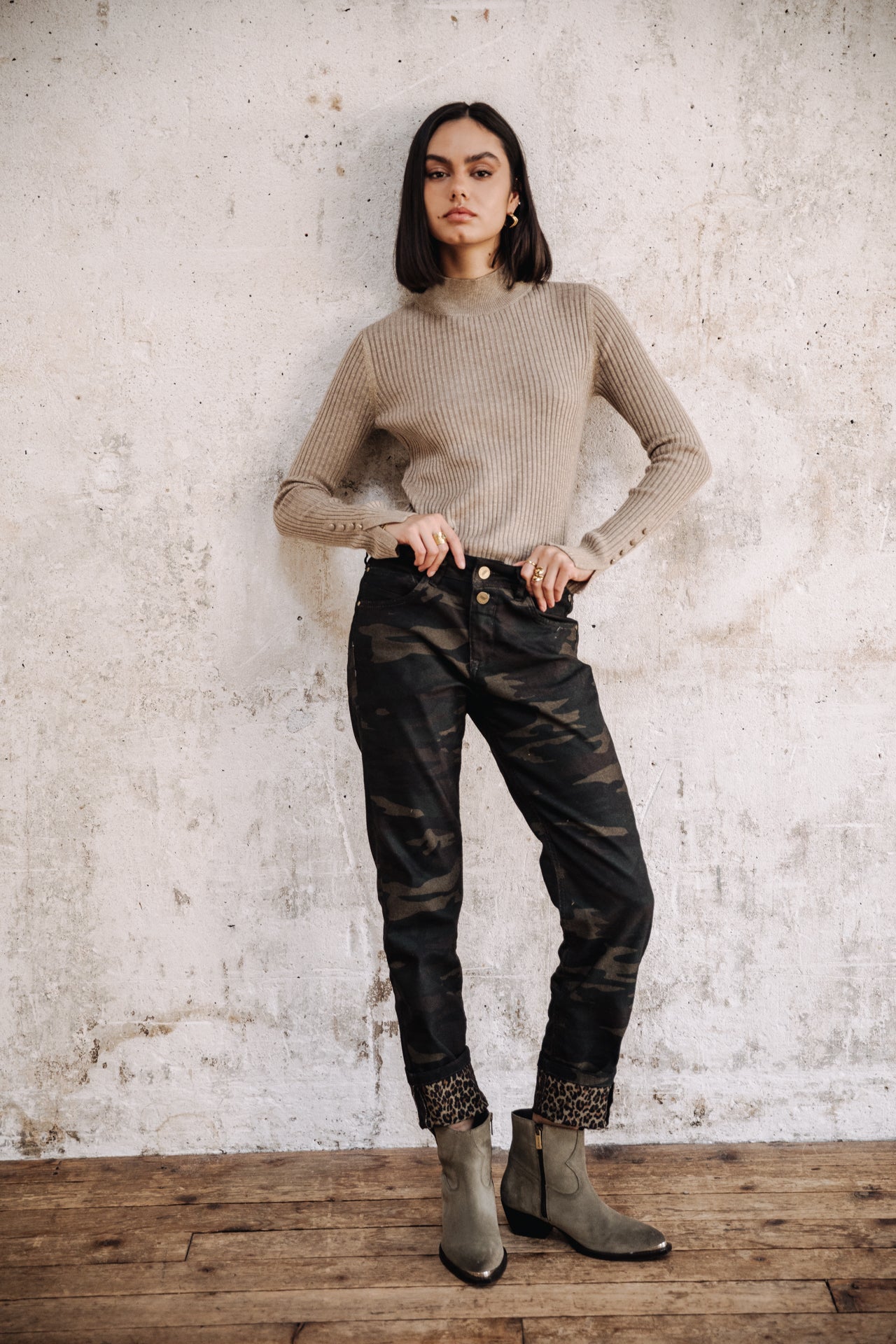 Pull col montant Femme Pryma gold | Freeman T. Porter