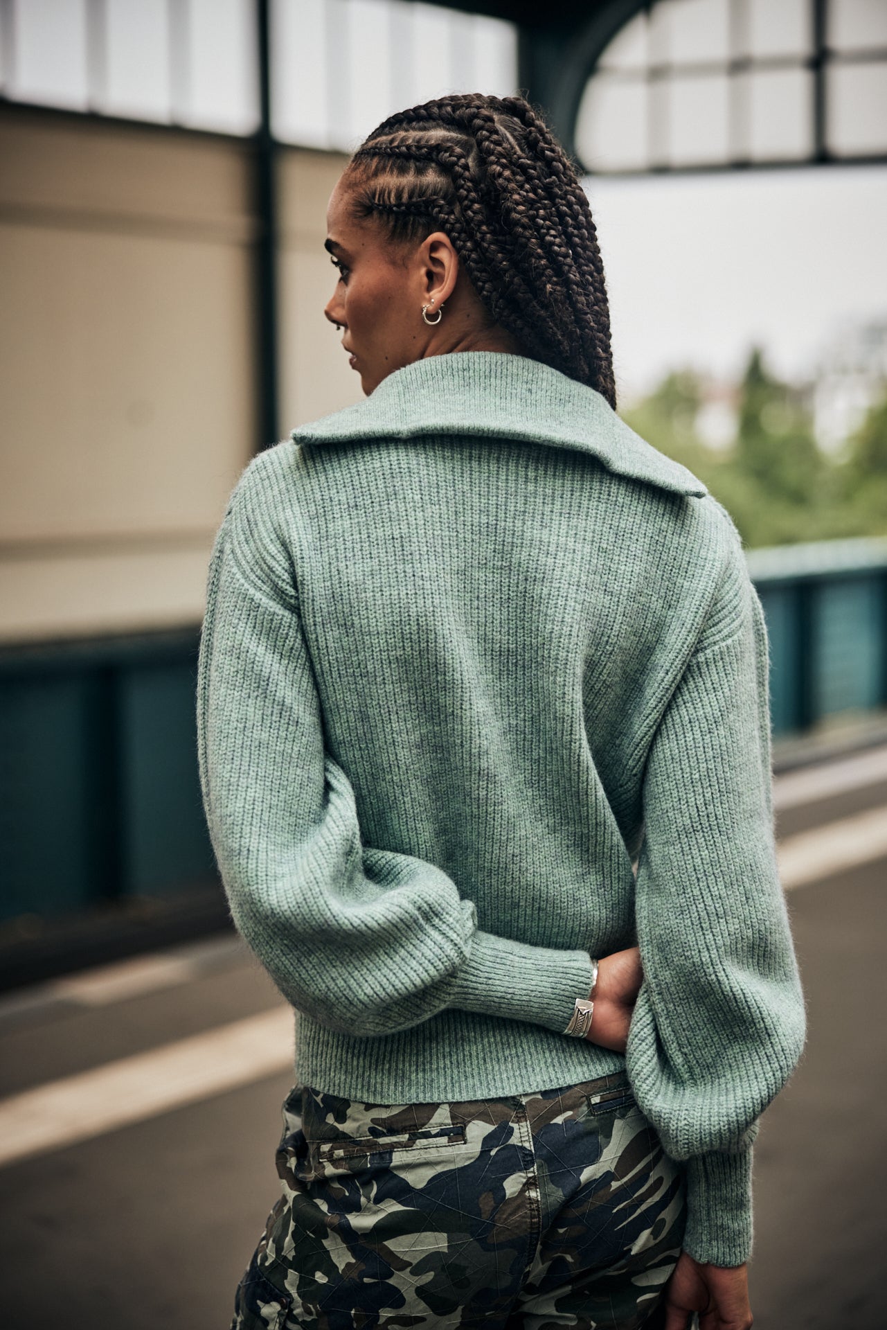 Pull col montant zipé Woman Polga Chine canton | Freeman T. Porter
