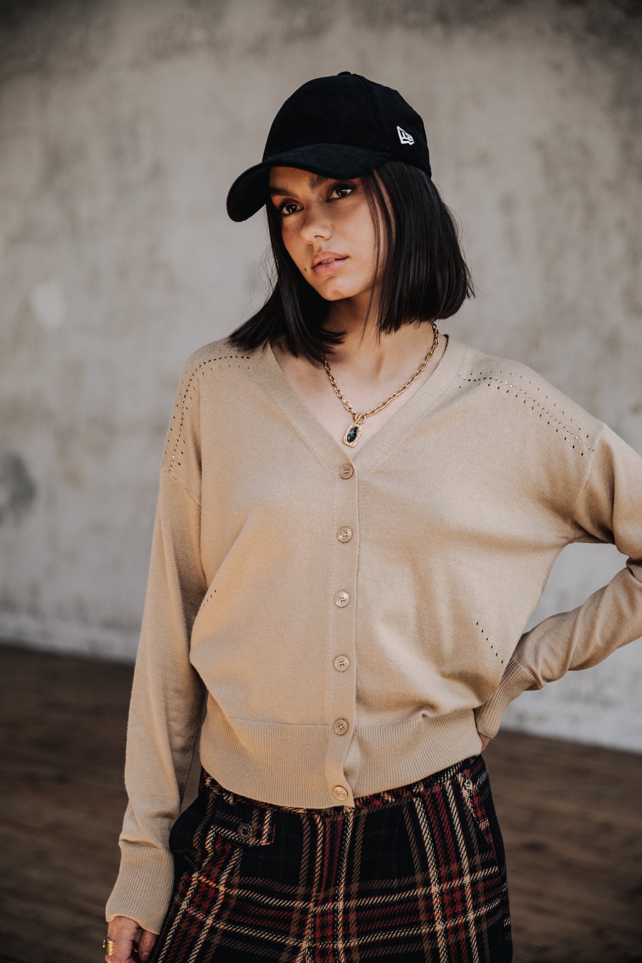 Cardigan Femme Gelly Icon beige | Freeman T. Porter