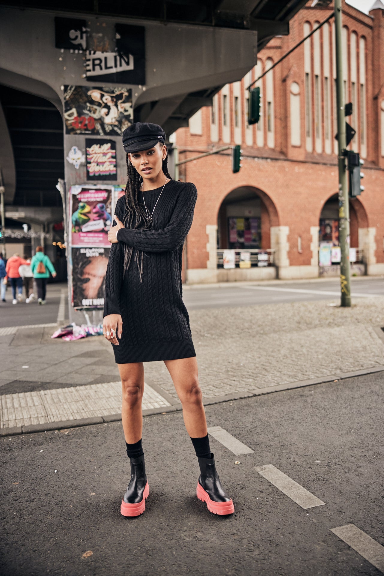 Robe en maille Femme Lorine black | Freeman T. Porter