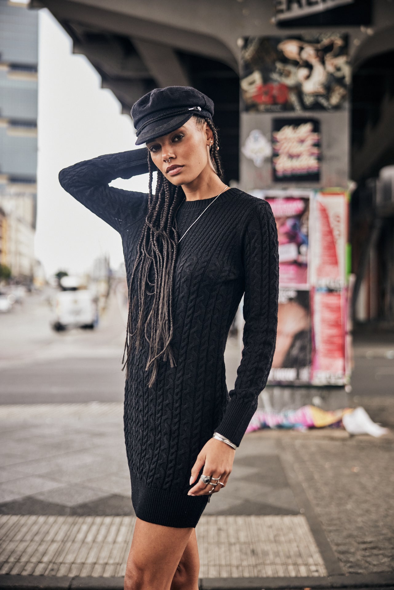 Robe en maille Femme Lorine black | Freeman T. Porter