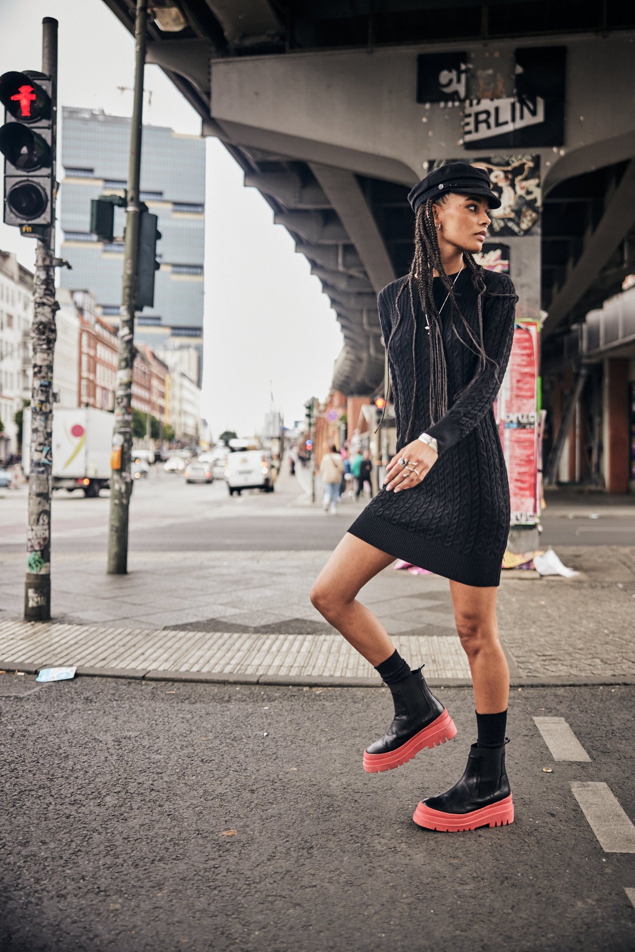 Robe en maille Femme Lorine black | Freeman T. Porter