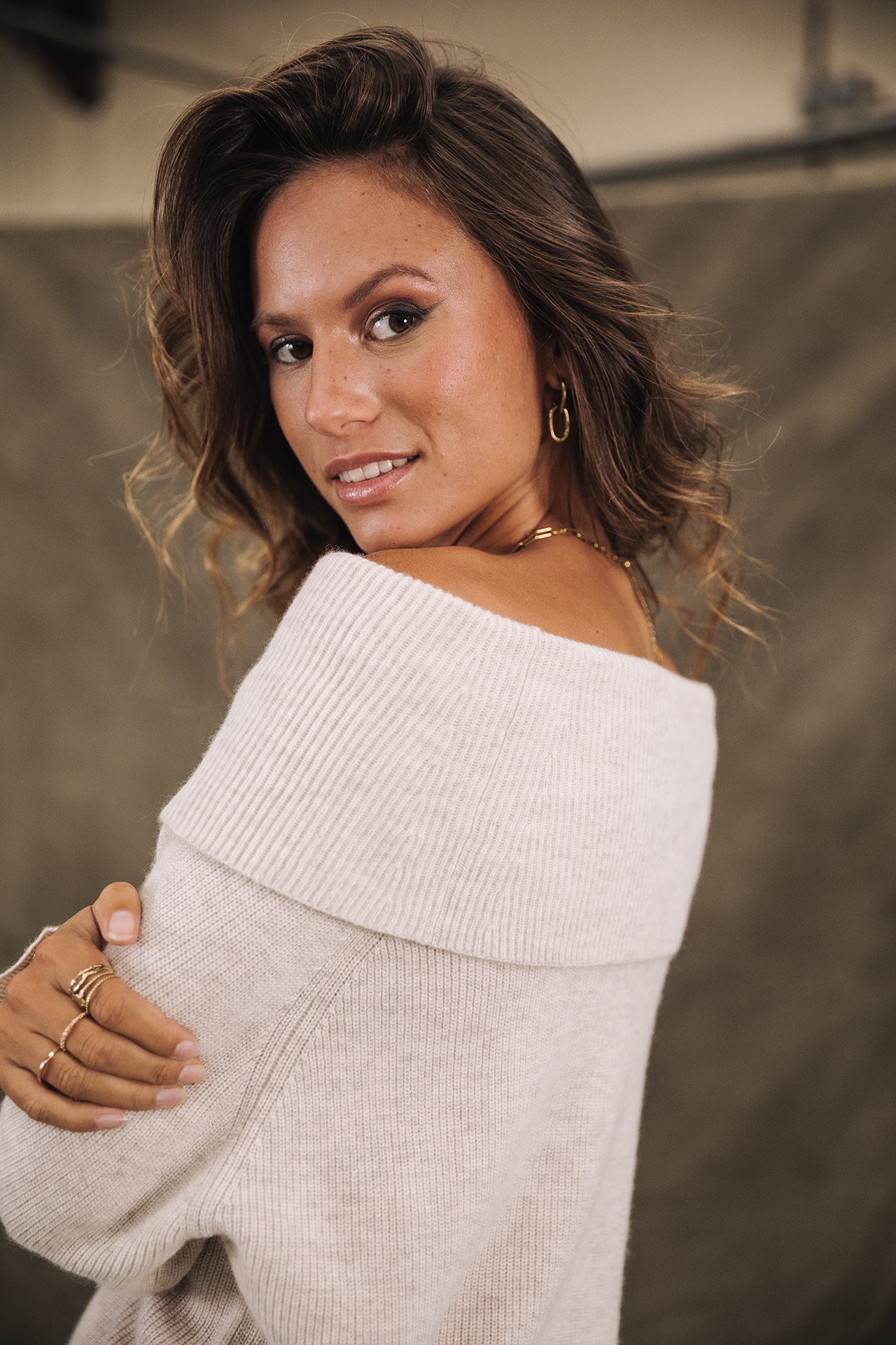 Pull manches longues Femme Polina white sand | Freeman T. Porter