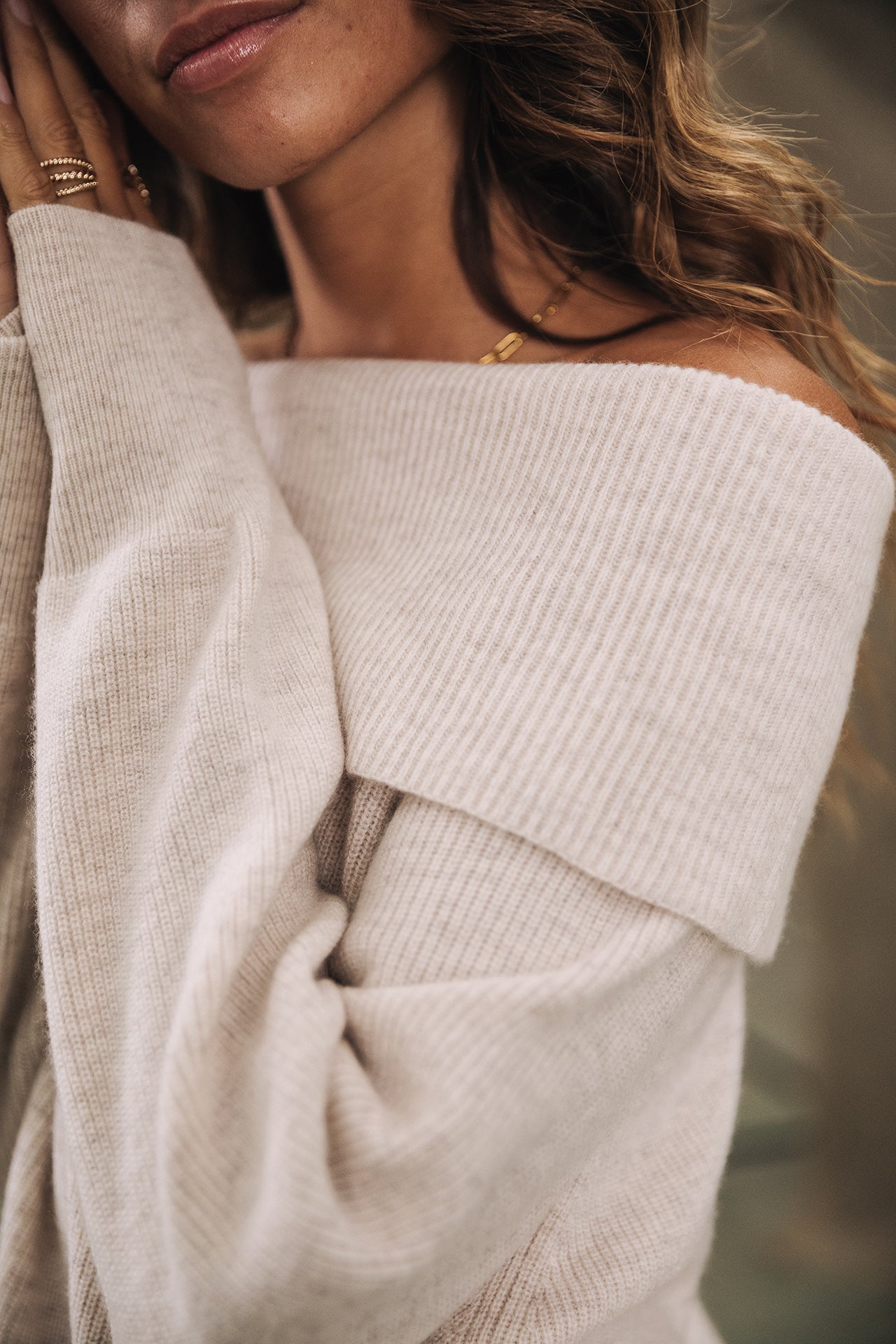 Pull manches longues Femme Polina white sand | Freeman T. Porter