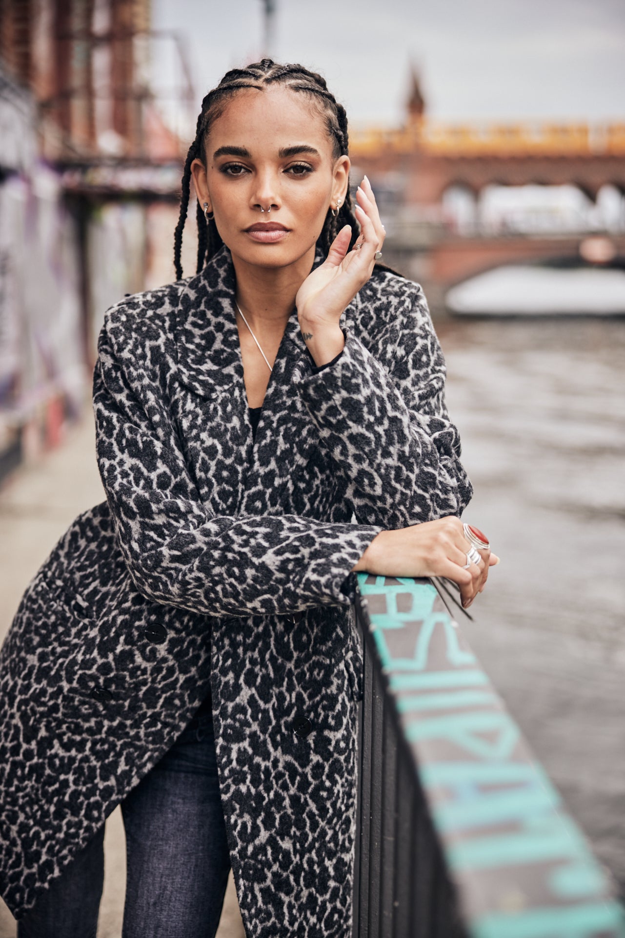 Manteau en drap de laine Femme Matiss Leo black | Freeman T. Porter