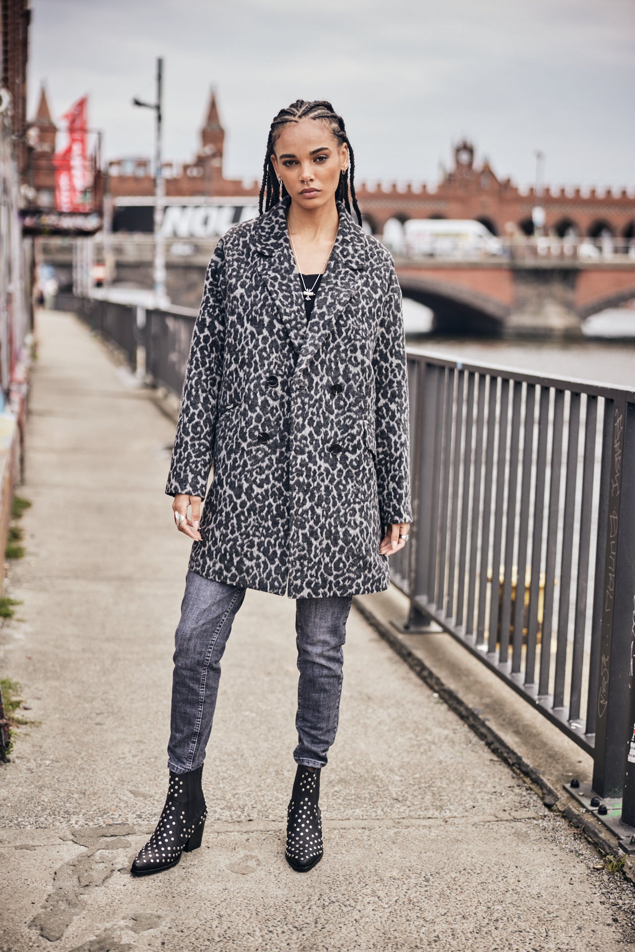 Manteau en drap de laine Femme Matiss Leo black | Freeman T. Porter