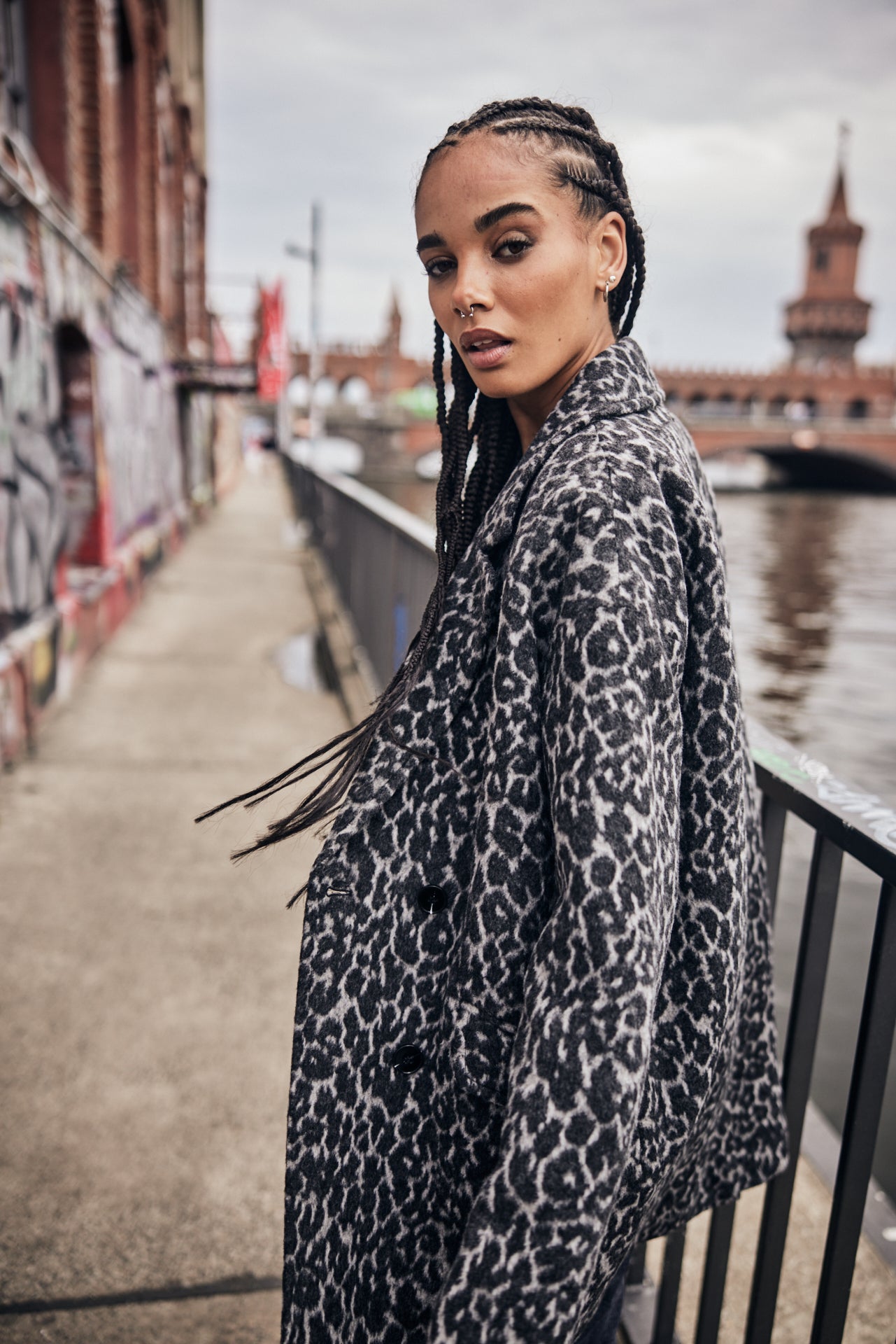 Manteau en drap de laine Femme Matiss Leo black | Freeman T. Porter