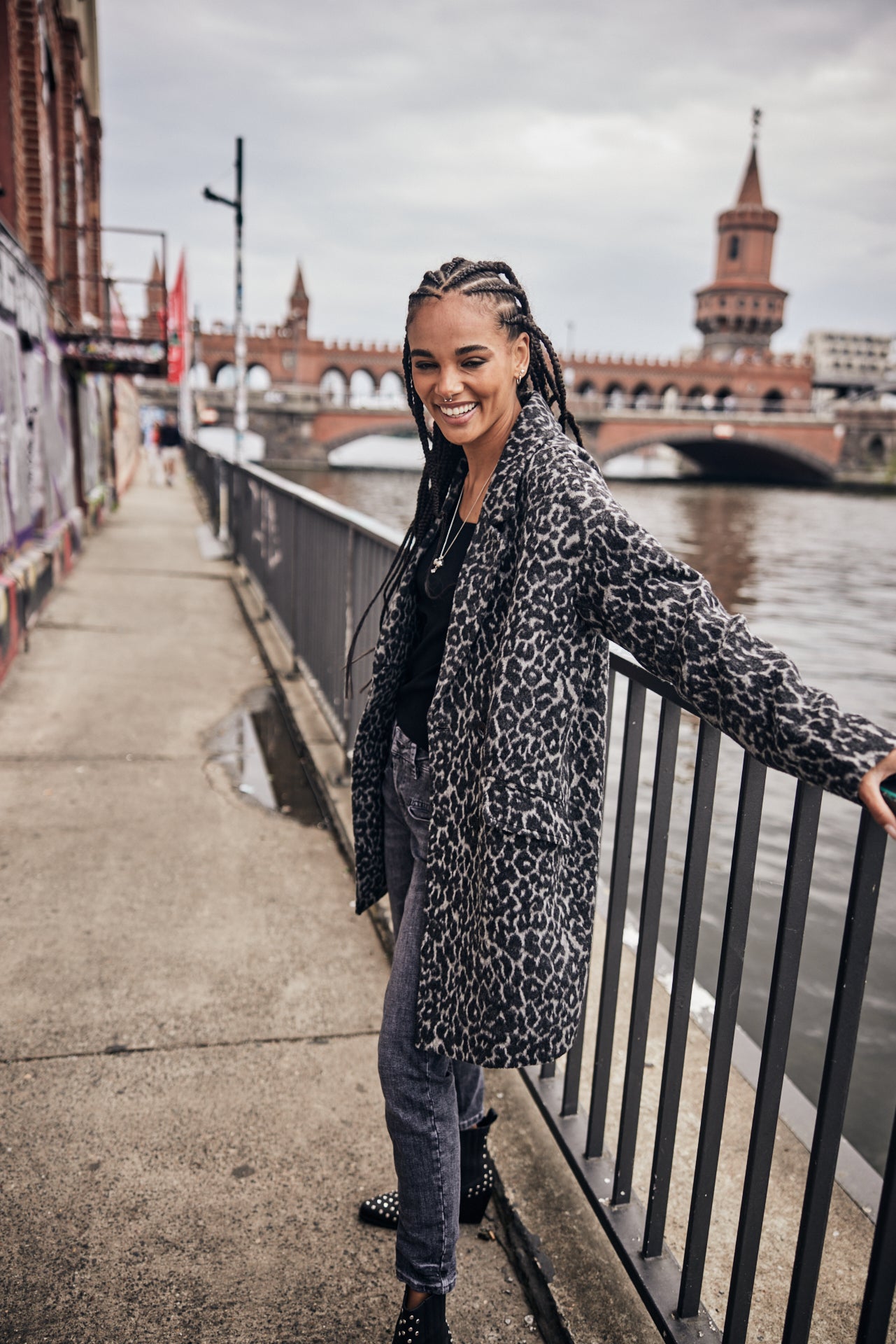 Manteau en drap de laine Femme Matiss Leo black | Freeman T. Porter