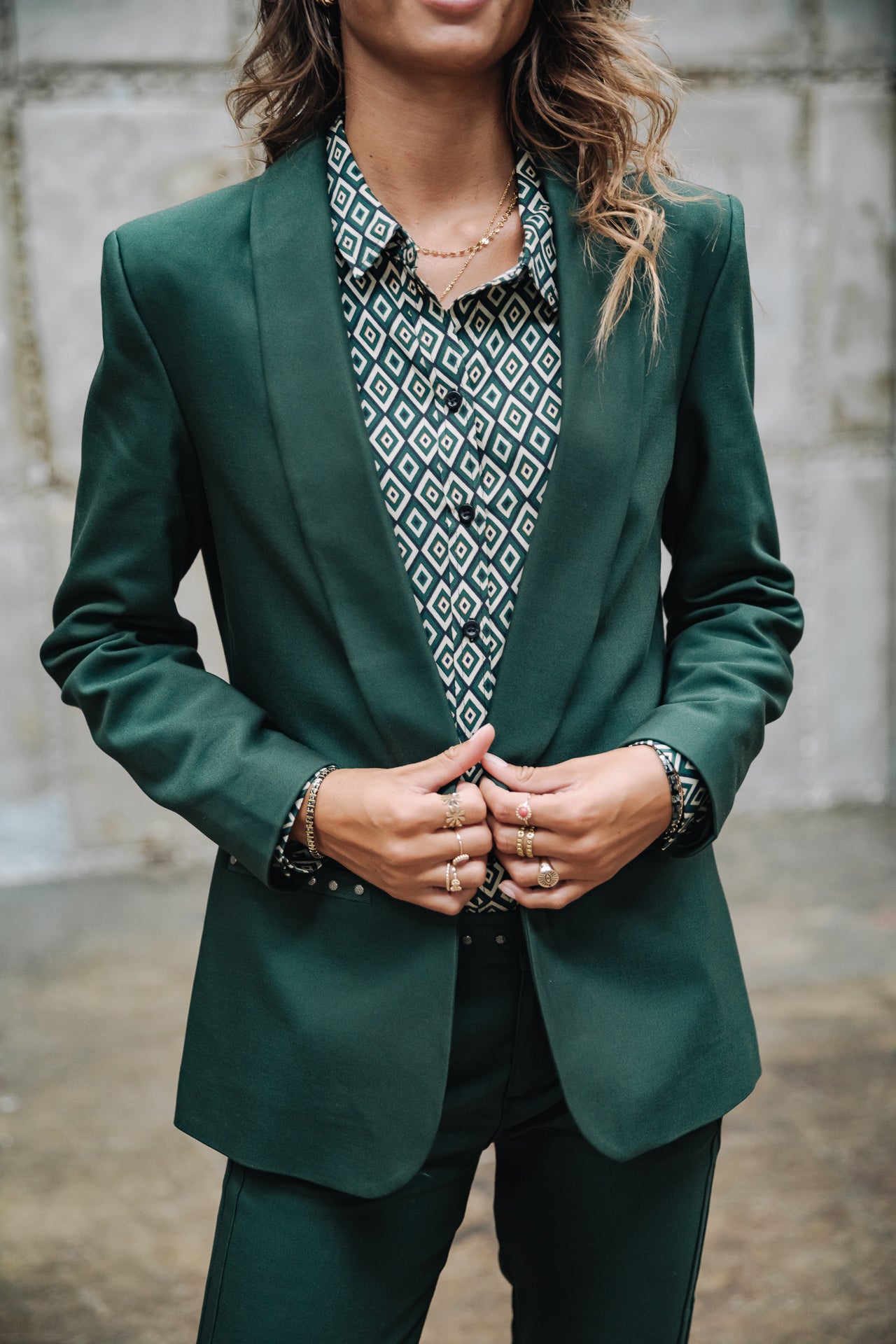 Blazer cintré Mujer Stessy Polyneo green gables | Freeman T. Porter