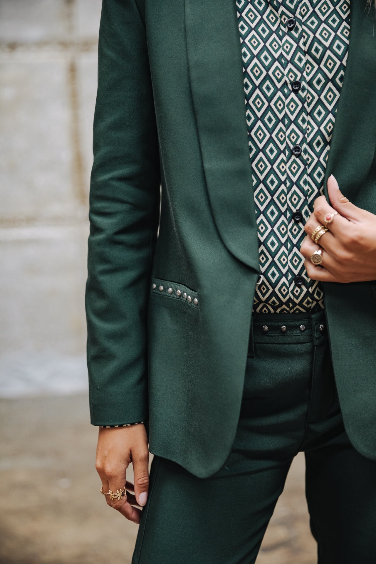 Blazer cintré Femme Stessy Polyneo green gables | Freeman T. Porter