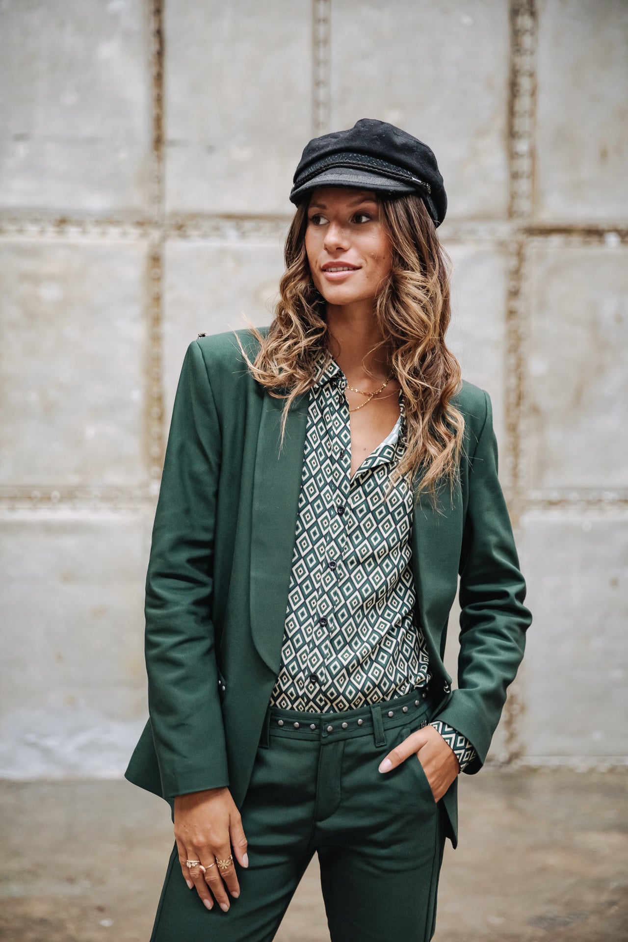 Blazer cintré Femme Stessy Polyneo green gables | Freeman T. Porter
