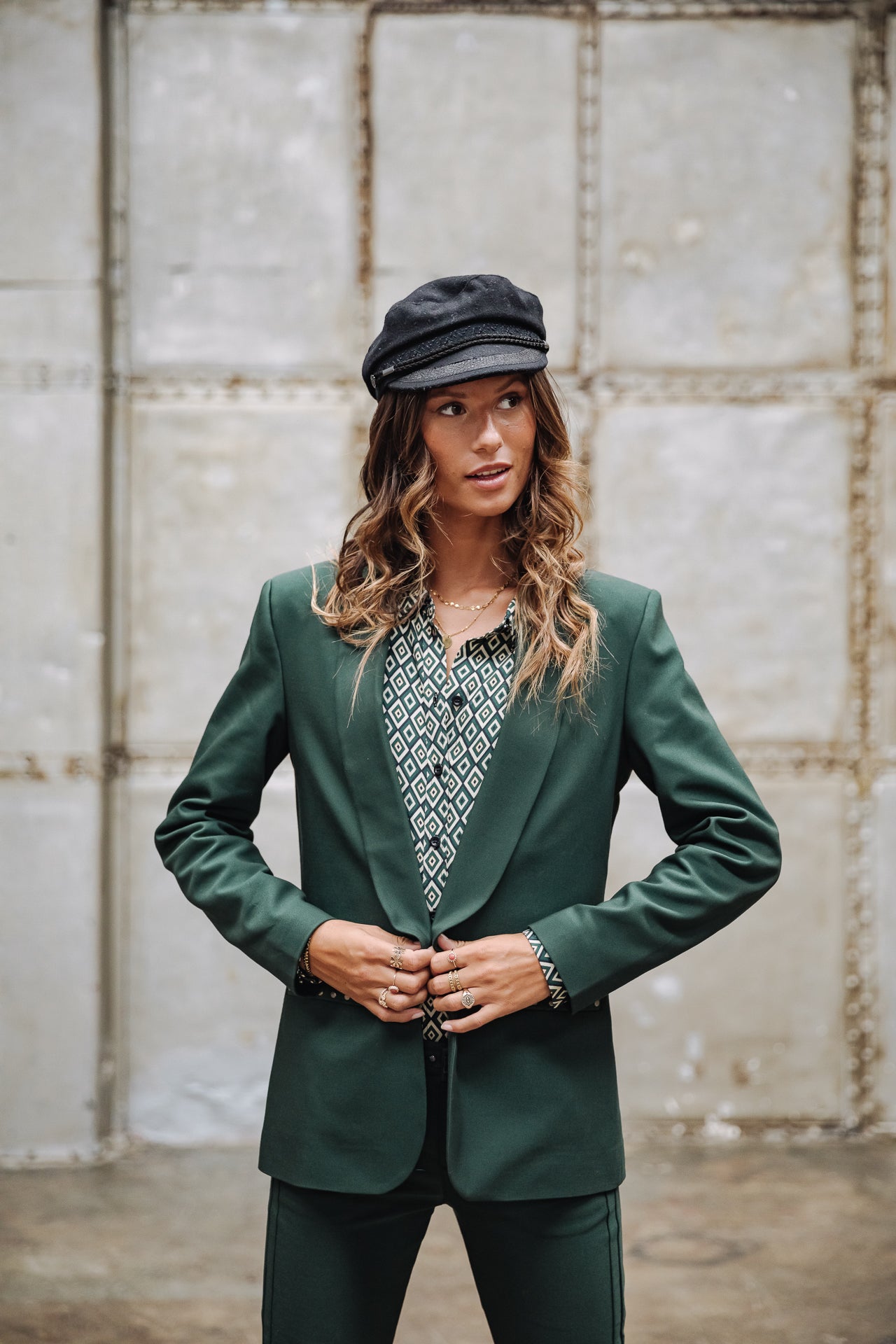 Blazer cintré Femme Stessy Polyneo green gables | Freeman T. Porter