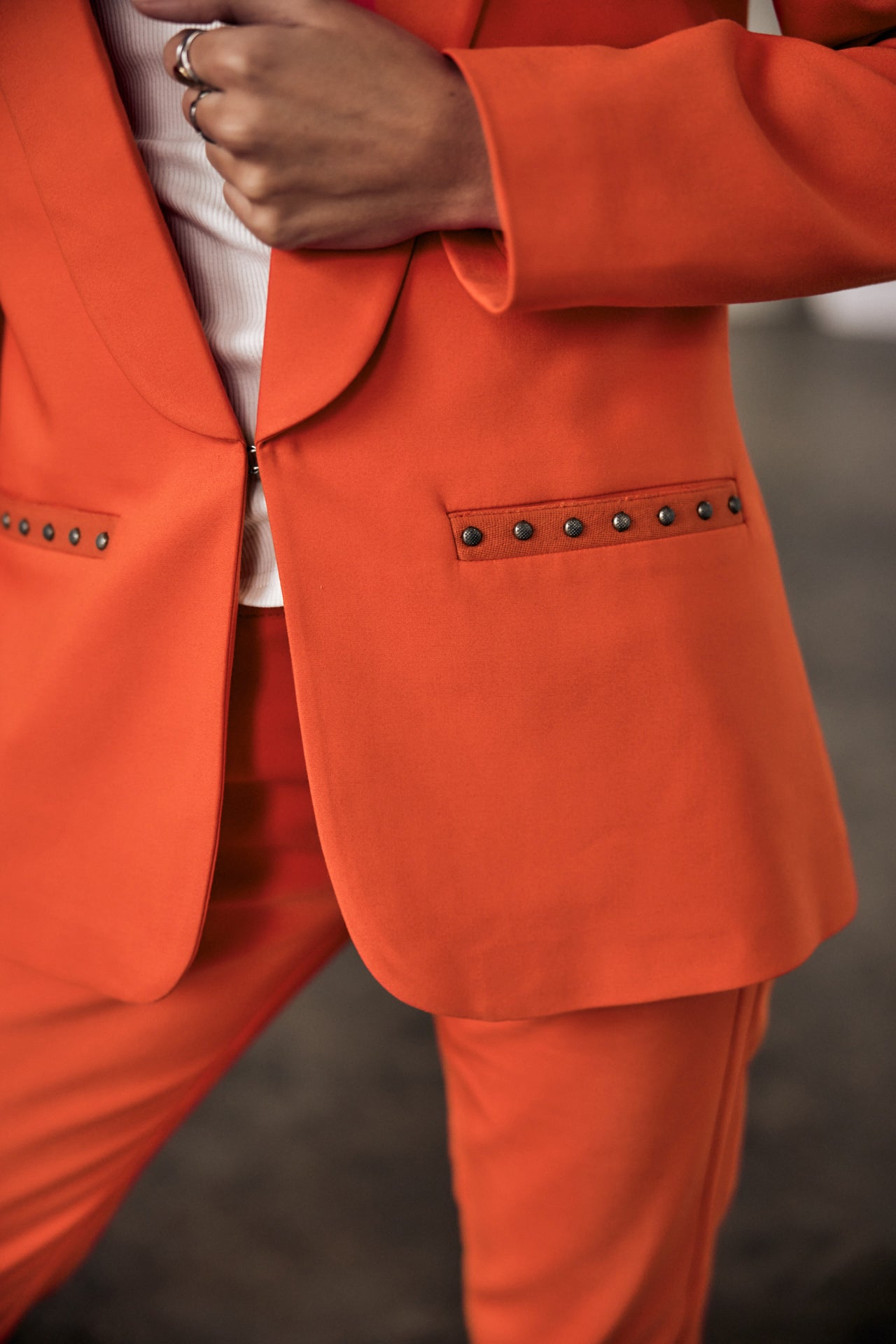 Blazer cintré Femme Stessy Polyneo tangerine tango | Freeman T. Porter