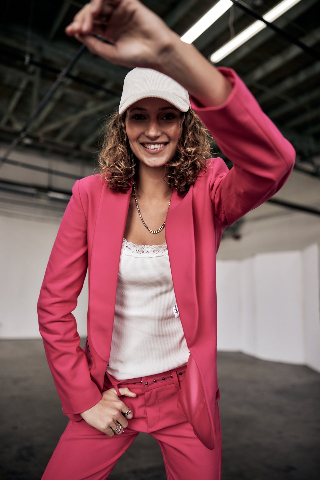 Blazer cintré Femme Stessy Polyneo raspberry sorbet | Freeman T. Porter