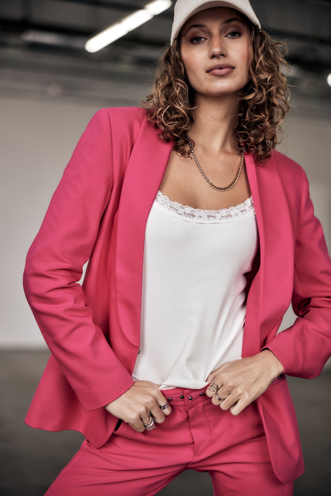 Blazer cintré Femme Stessy Polyneo raspberry sorbet | Freeman T. Porter