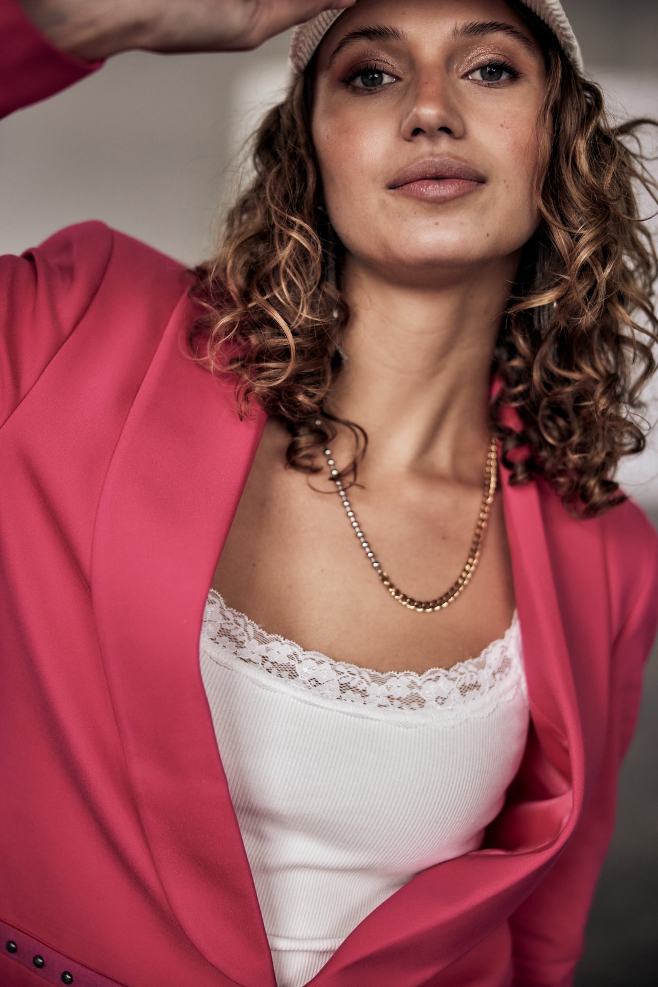 Blazer cintré Femme Stessy Polyneo raspberry sorbet | Freeman T. Porter