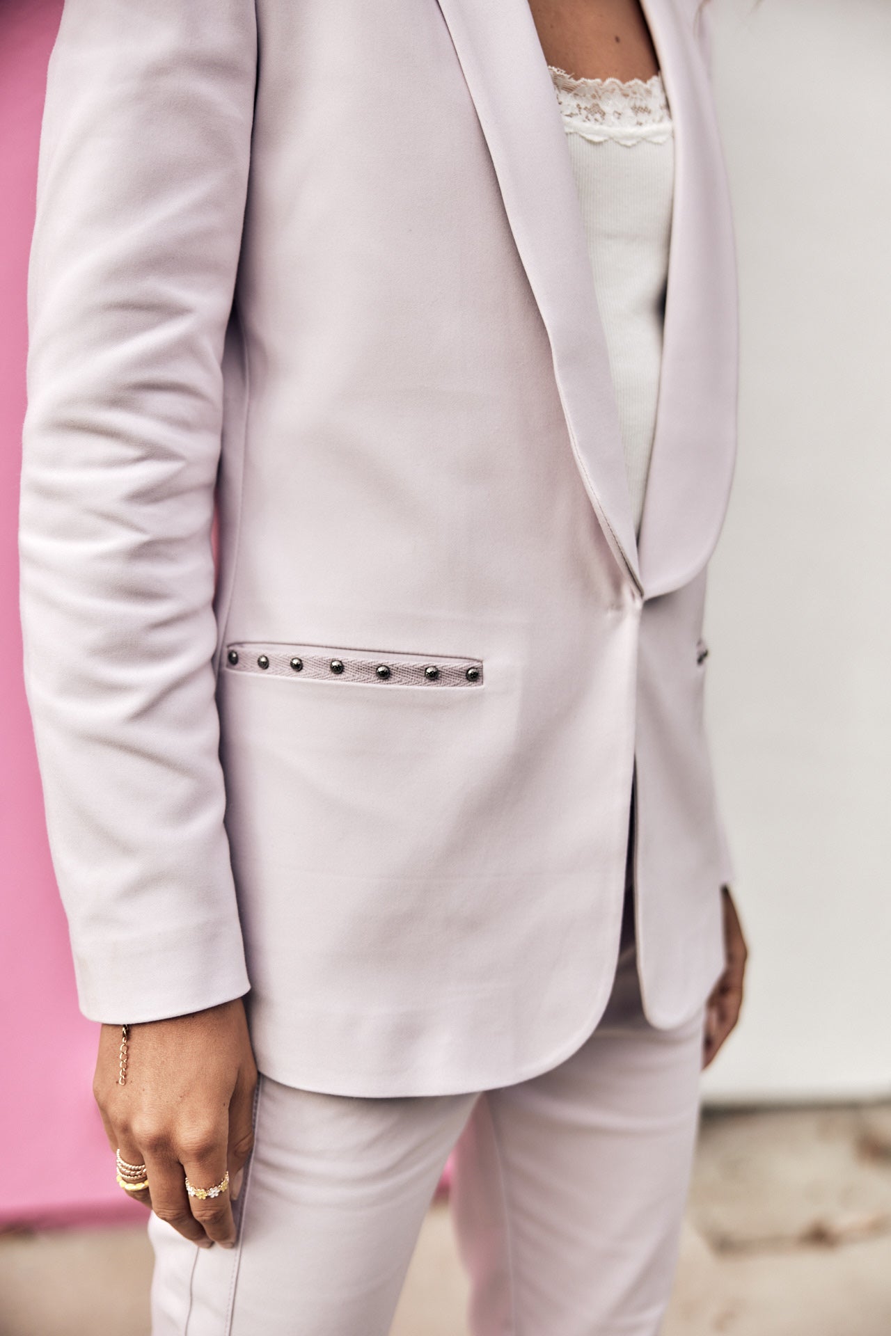 Blazer cintré Femme Stessy Polyneo lilac | Freeman T. Porter
