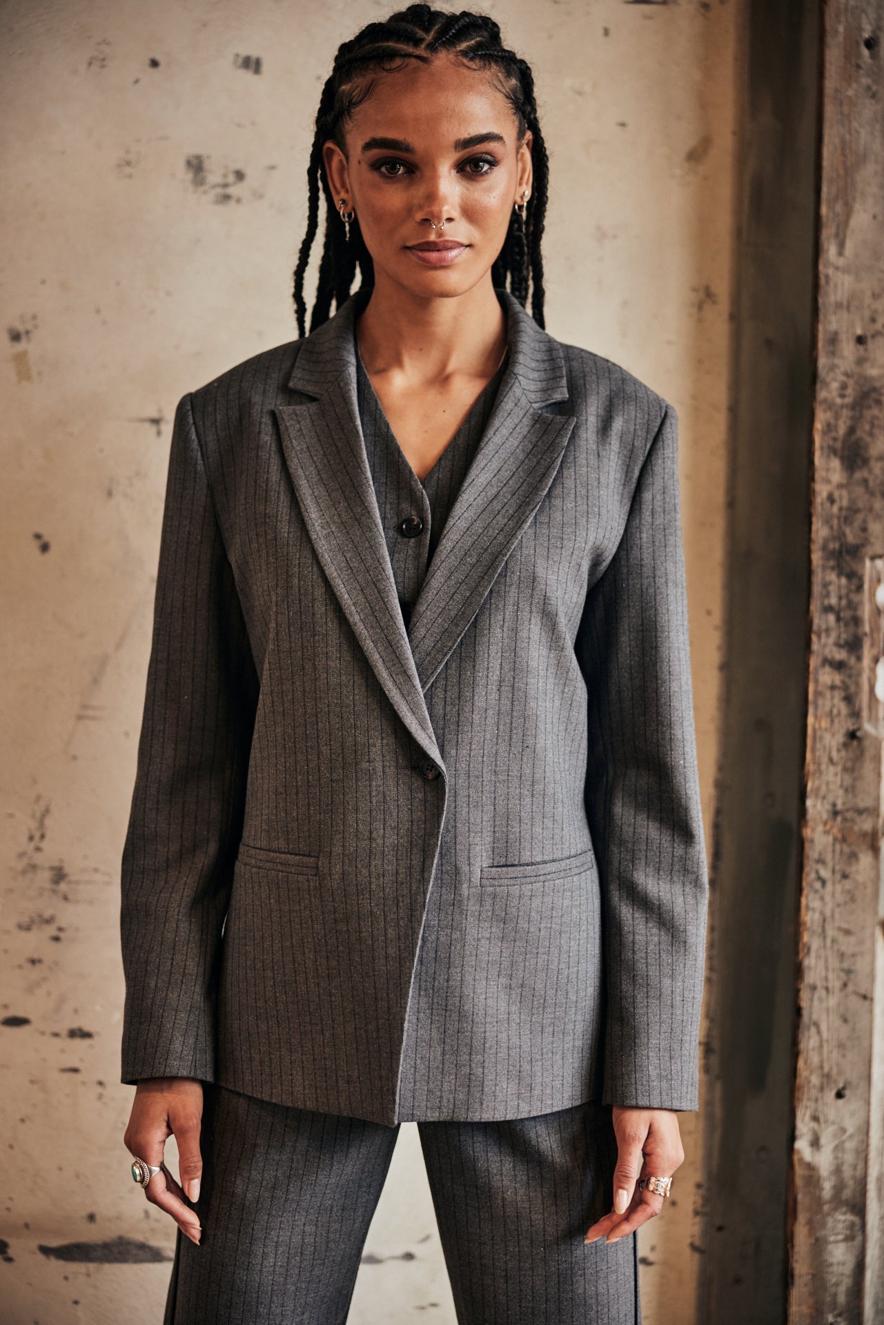 Blazer large Femme Bernie Buren Grey moon rock | Freeman T. Porter