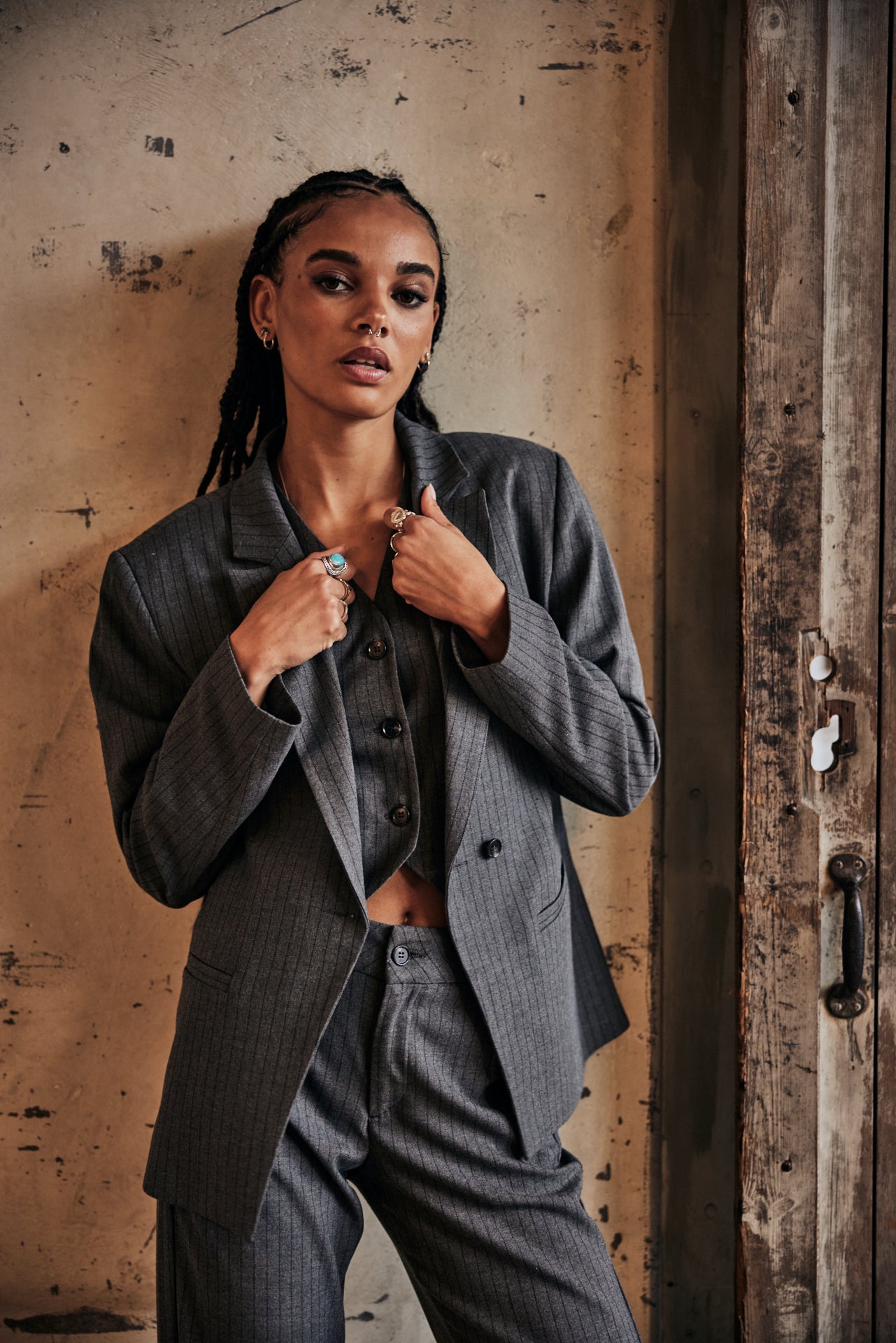 Blazer large Femme Bernie Buren Grey moon rock | Freeman T. Porter