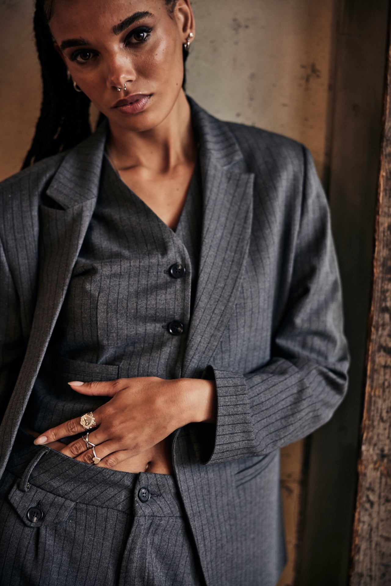 Blazer large Femme Bernie Buren Grey moon rock | Freeman T. Porter
