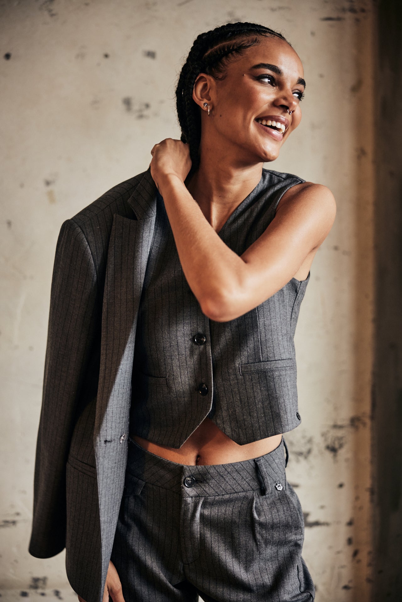 Blazer large Femme Bernie Buren Grey moon rock | Freeman T. Porter