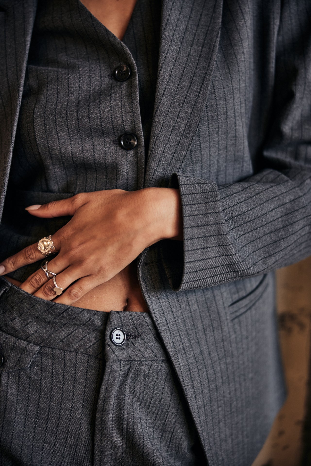 Blazer large Femme Bernie Buren Grey moon rock | Freeman T. Porter
