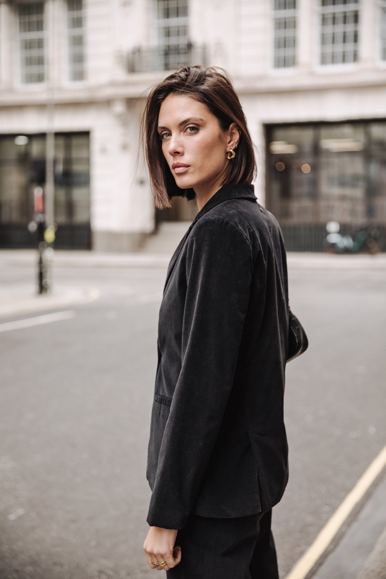 Blazer large Femme Bernie Velvet black | Freeman T. Porter