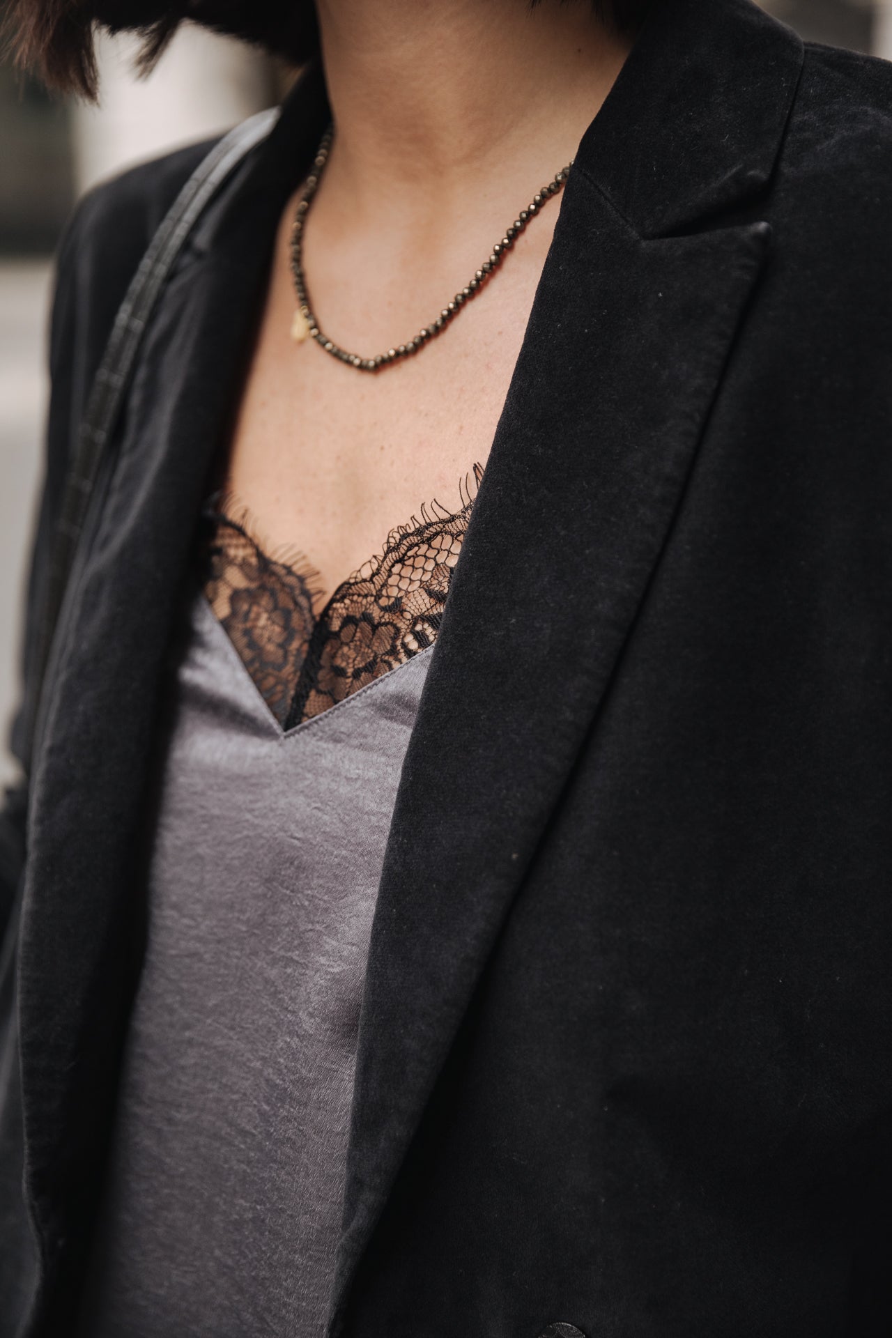 Blazer large Femme Bernie Velvet black | Freeman T. Porter
