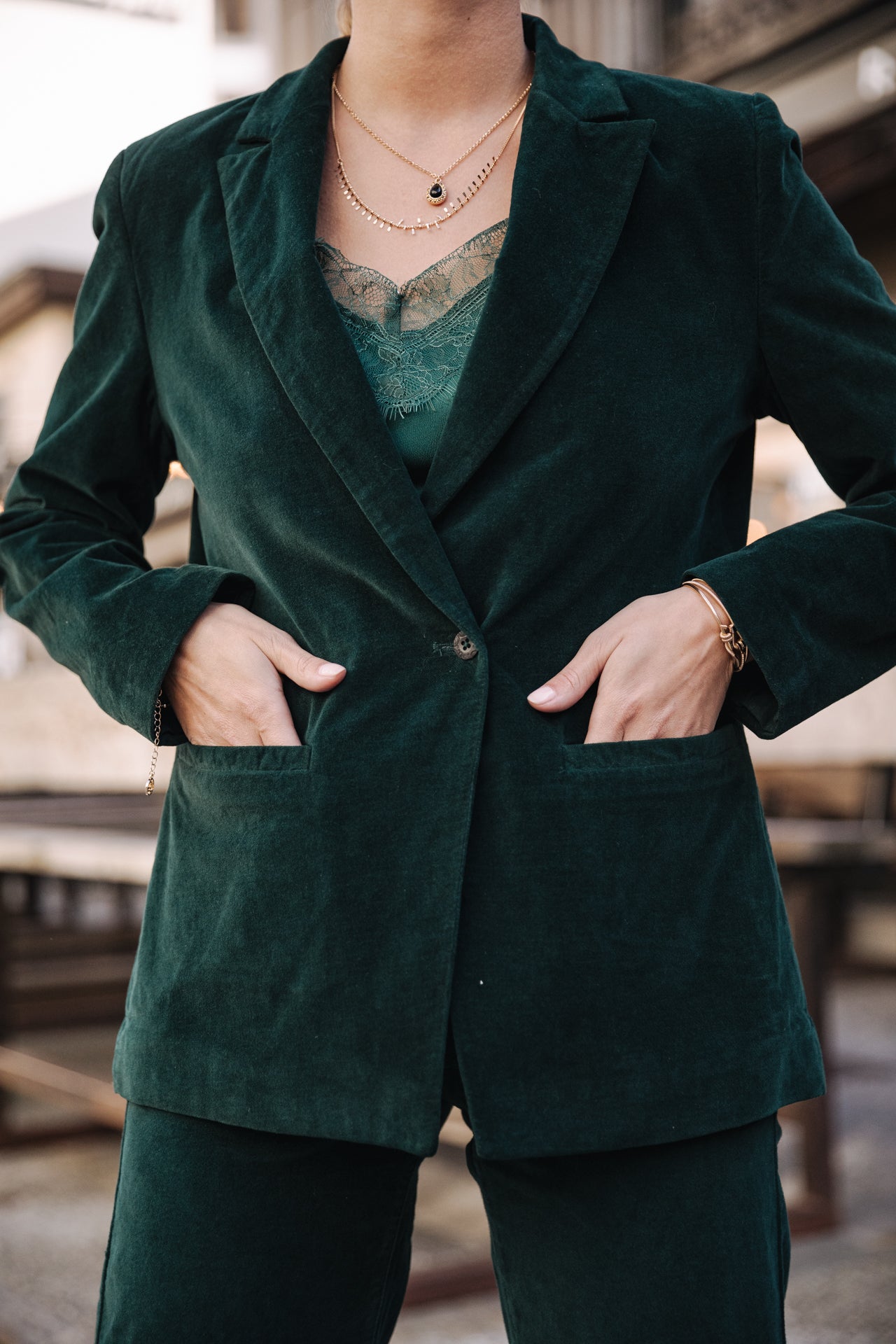 Blazer large Femme Bernie Velvet ponderosa pine | Freeman T. Porter