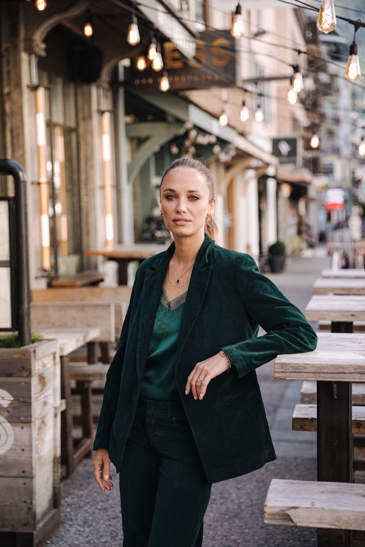 Blazer large Femme Bernie Velvet ponderosa pine | Freeman T. Porter
