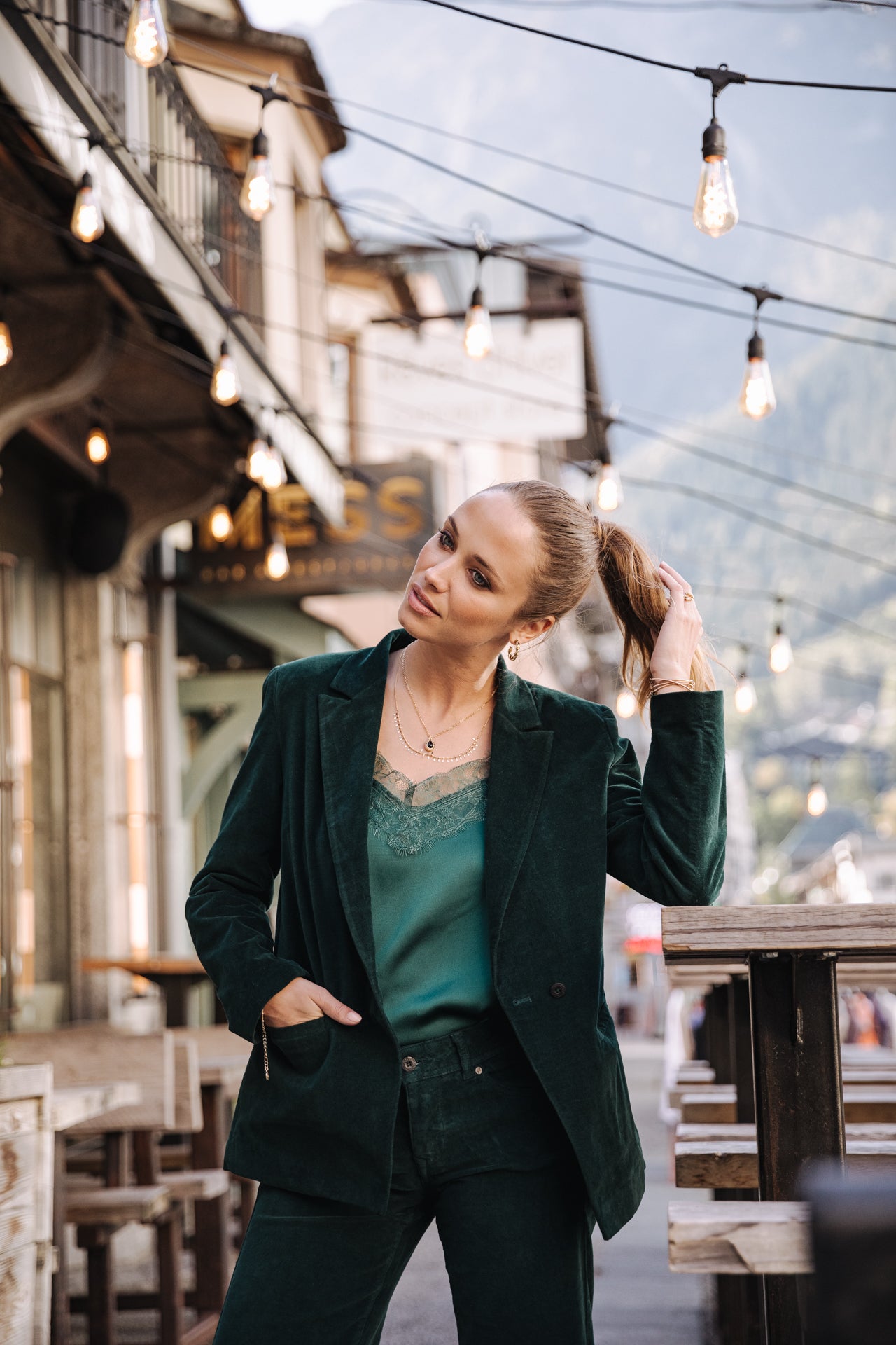 Blazer large Femme Bernie Velvet ponderosa pine | Freeman T. Porter