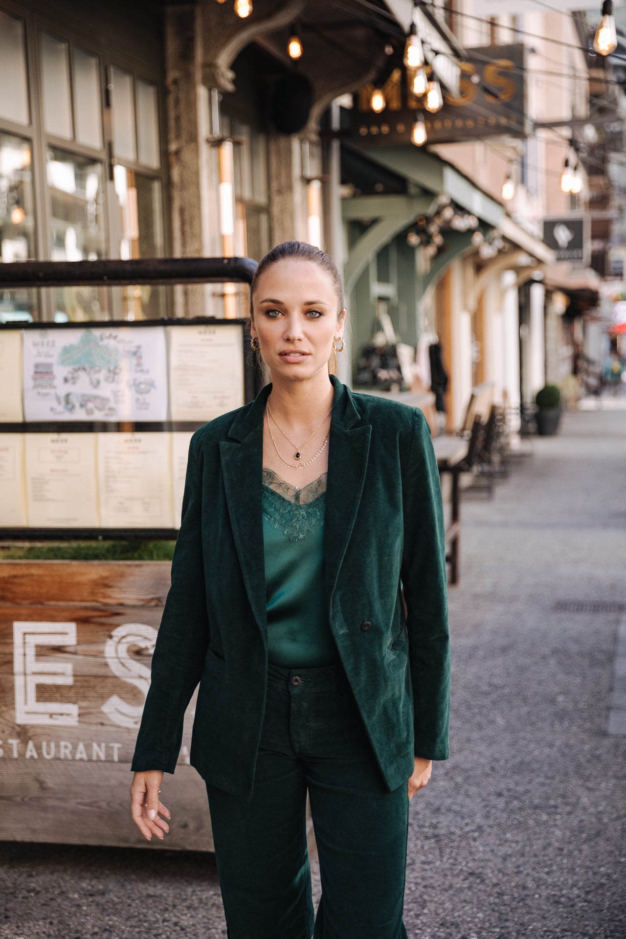 Blazer large Femme Bernie Velvet ponderosa pine | Freeman T. Porter