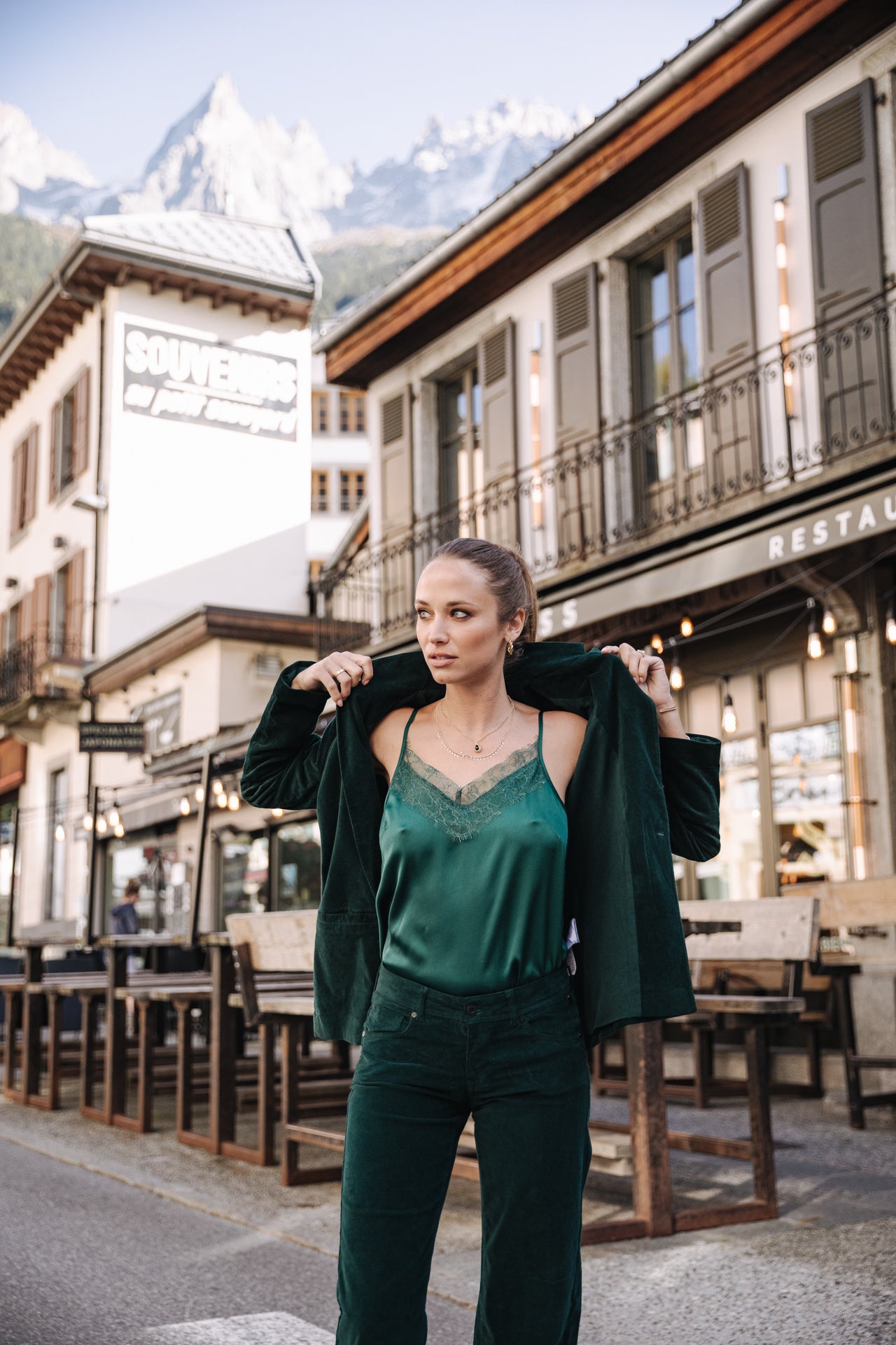 Blazer large Femme Bernie Velvet ponderosa pine | Freeman T. Porter