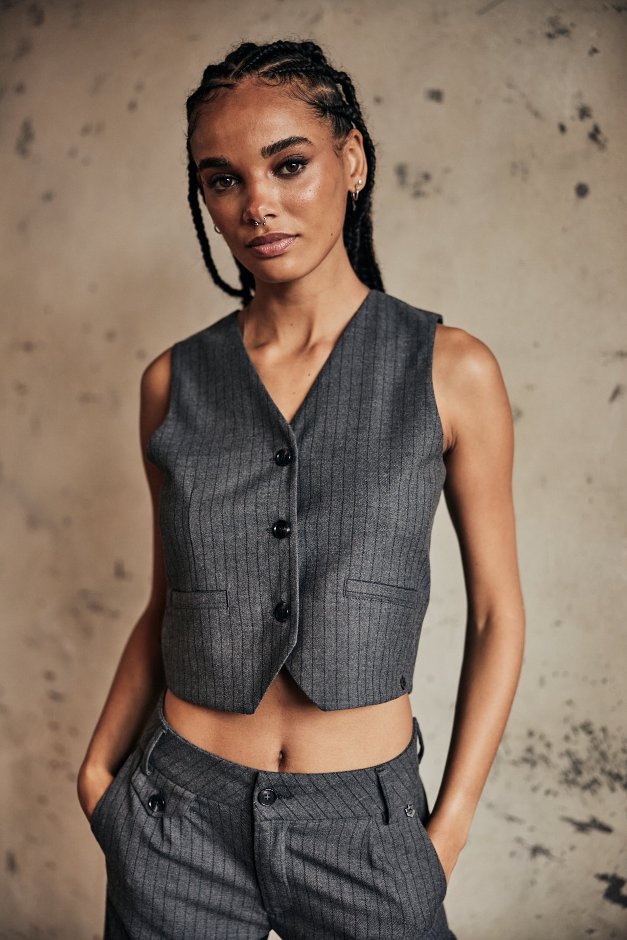 Gilet Femme Gladys Buren Grey moon rock | Freeman T. Porter