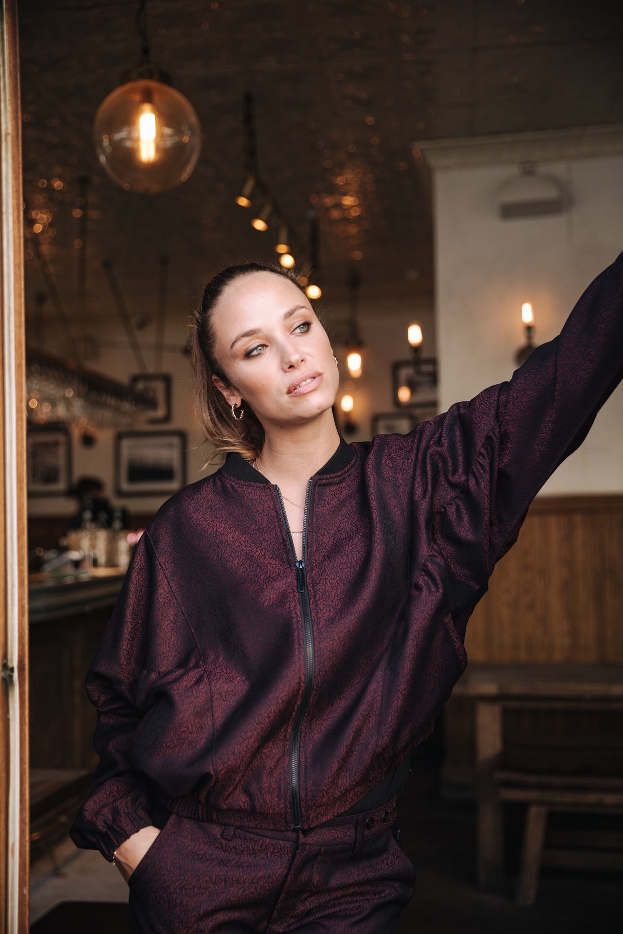 Bomber Femme Beckie Darkside cabernet | Freeman T. Porter