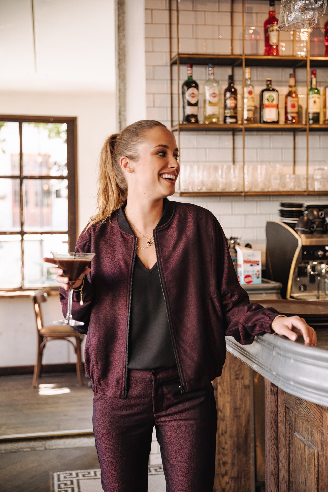 Bomber Femme Beckie Darkside cabernet | Freeman T. Porter