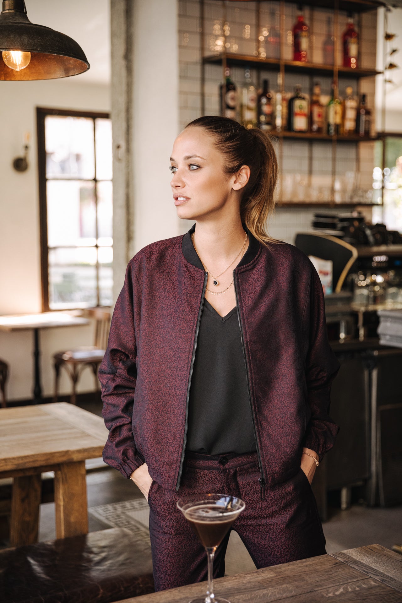 Bomber Femme Beckie Darkside cabernet | Freeman T. Porter