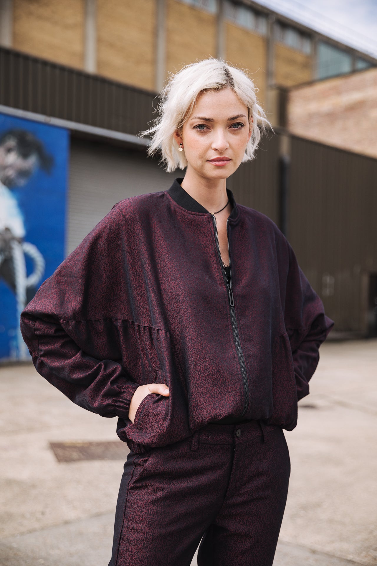 Bomber Femme Beckie Darkside cabernet | Freeman T. Porter