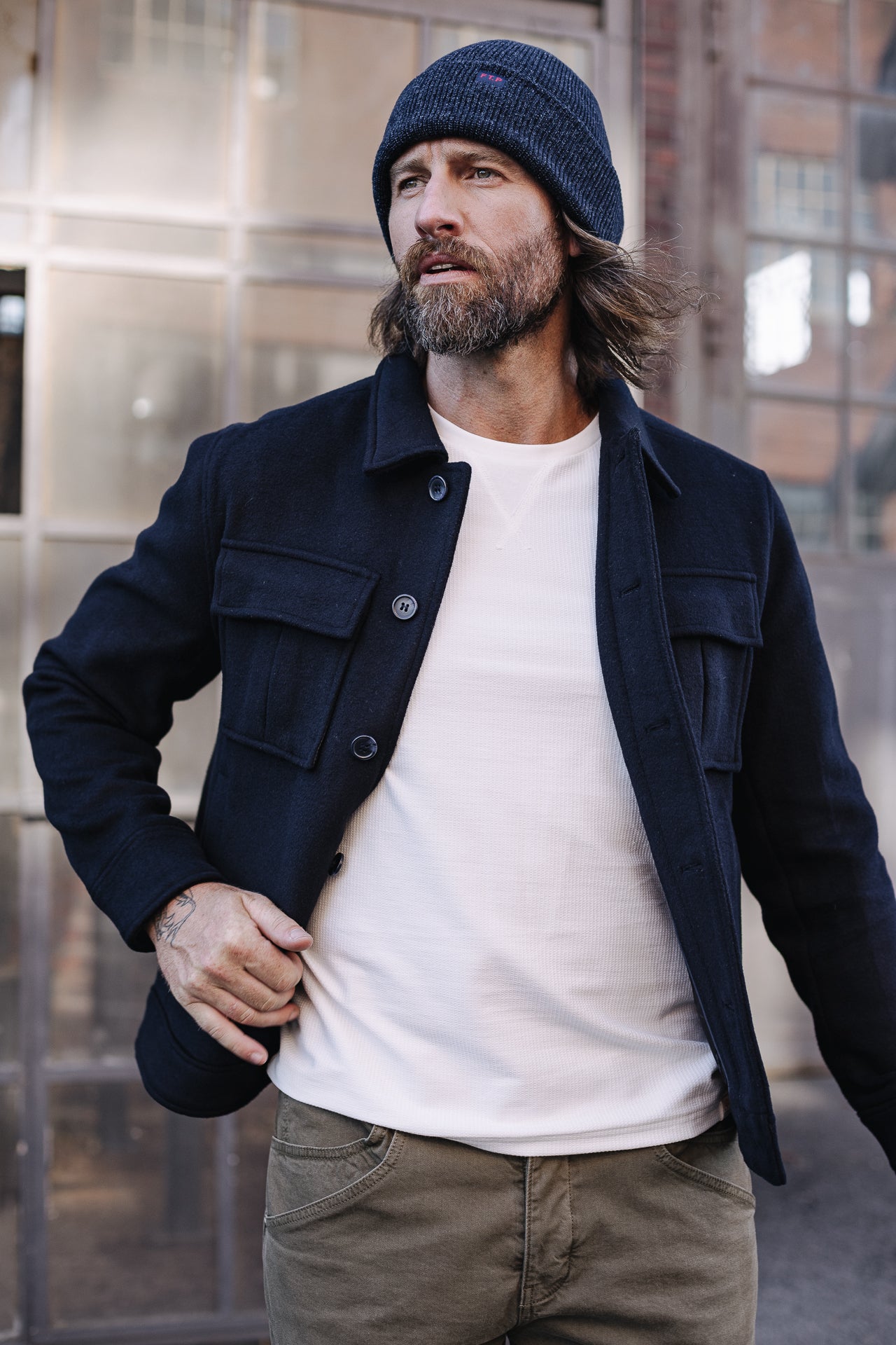 Veste en drap de laine Men Izak Cosy total eclipse | Freeman T. Porter
