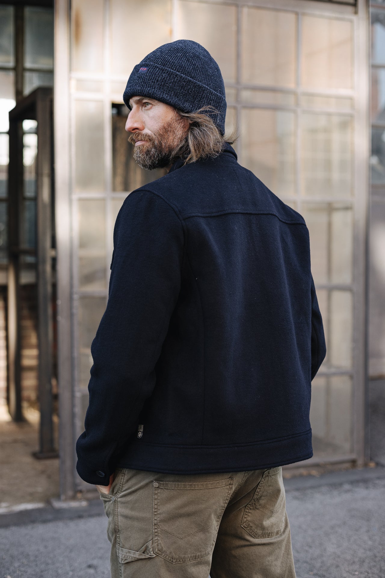 Veste en drap de laine Men Izak Cosy total eclipse | Freeman T. Porter