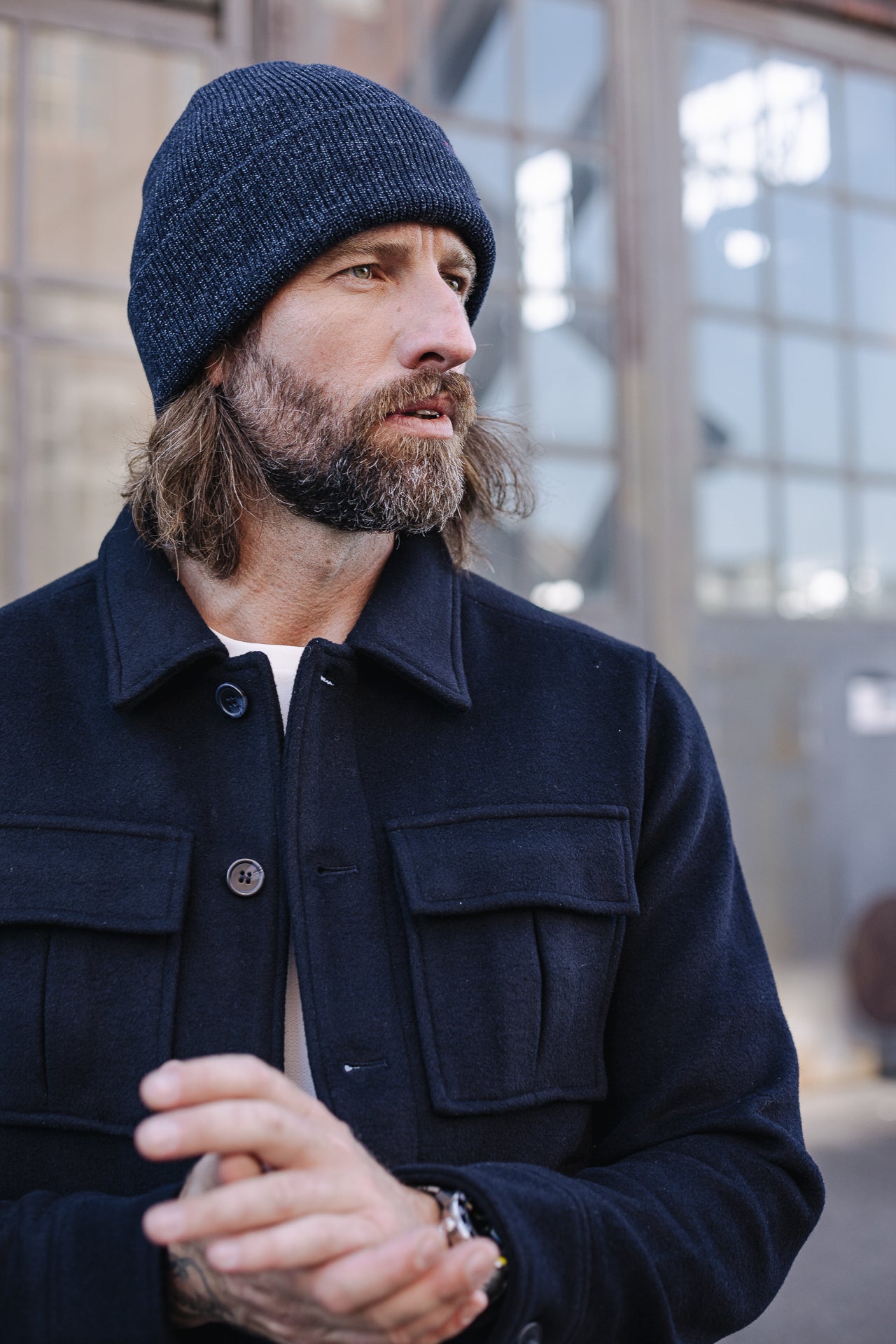 Veste en drap de laine Men Izak Cosy total eclipse | Freeman T. Porter
