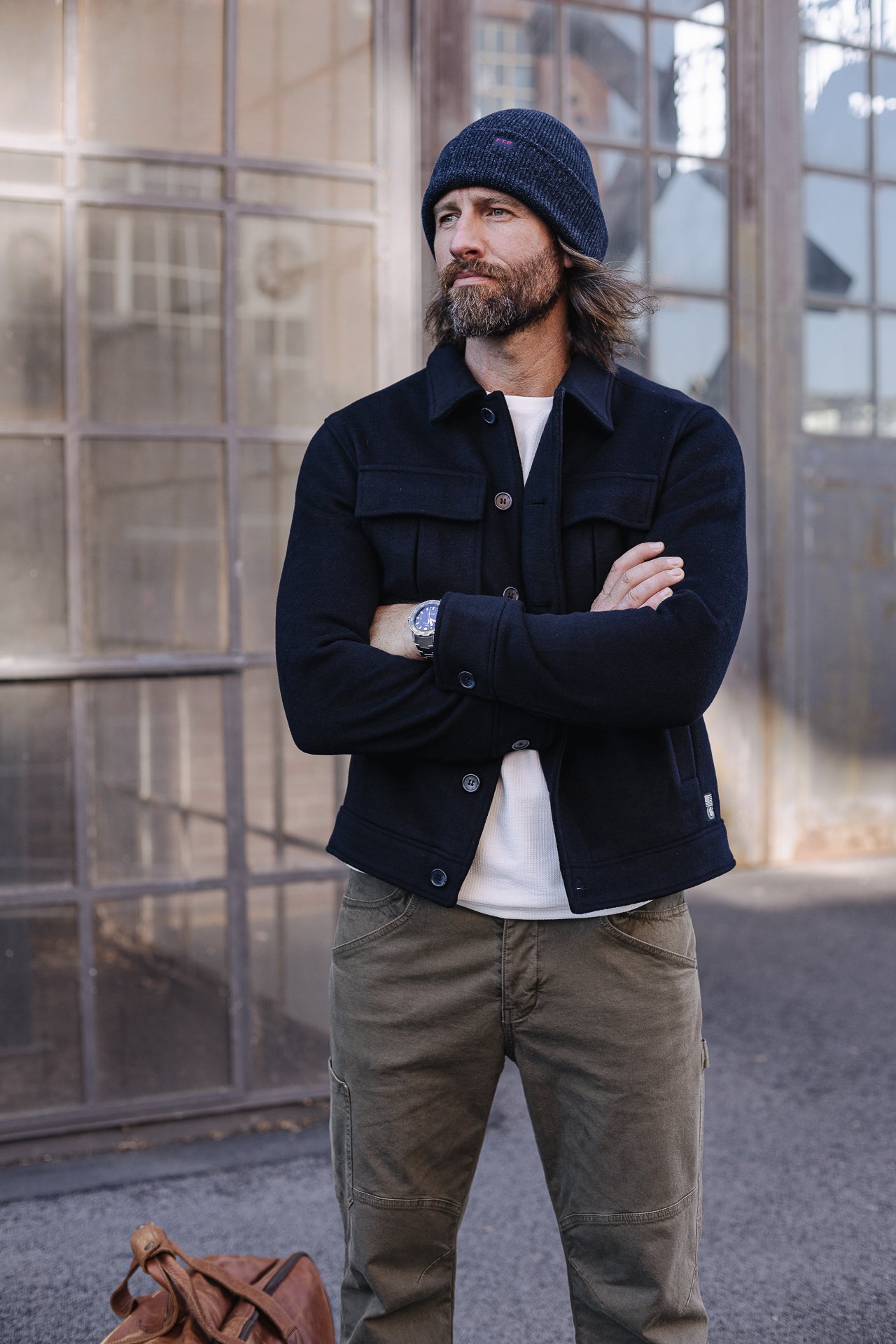 Veste en drap de laine Men Izak Cosy total eclipse | Freeman T. Porter